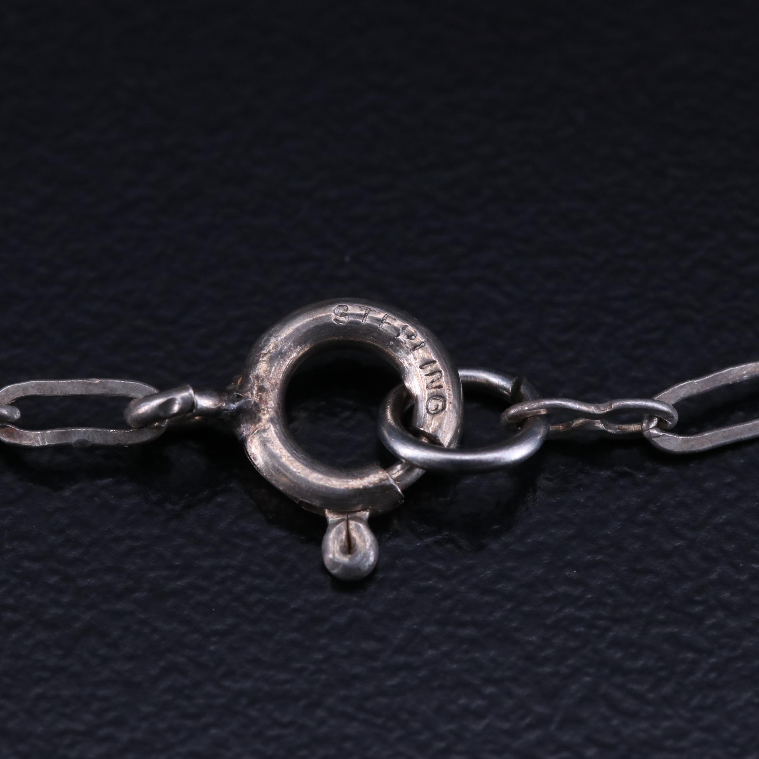 Art Deco Sterling Necklaces and Ring Featuring Glass, Enamel and Gemstones