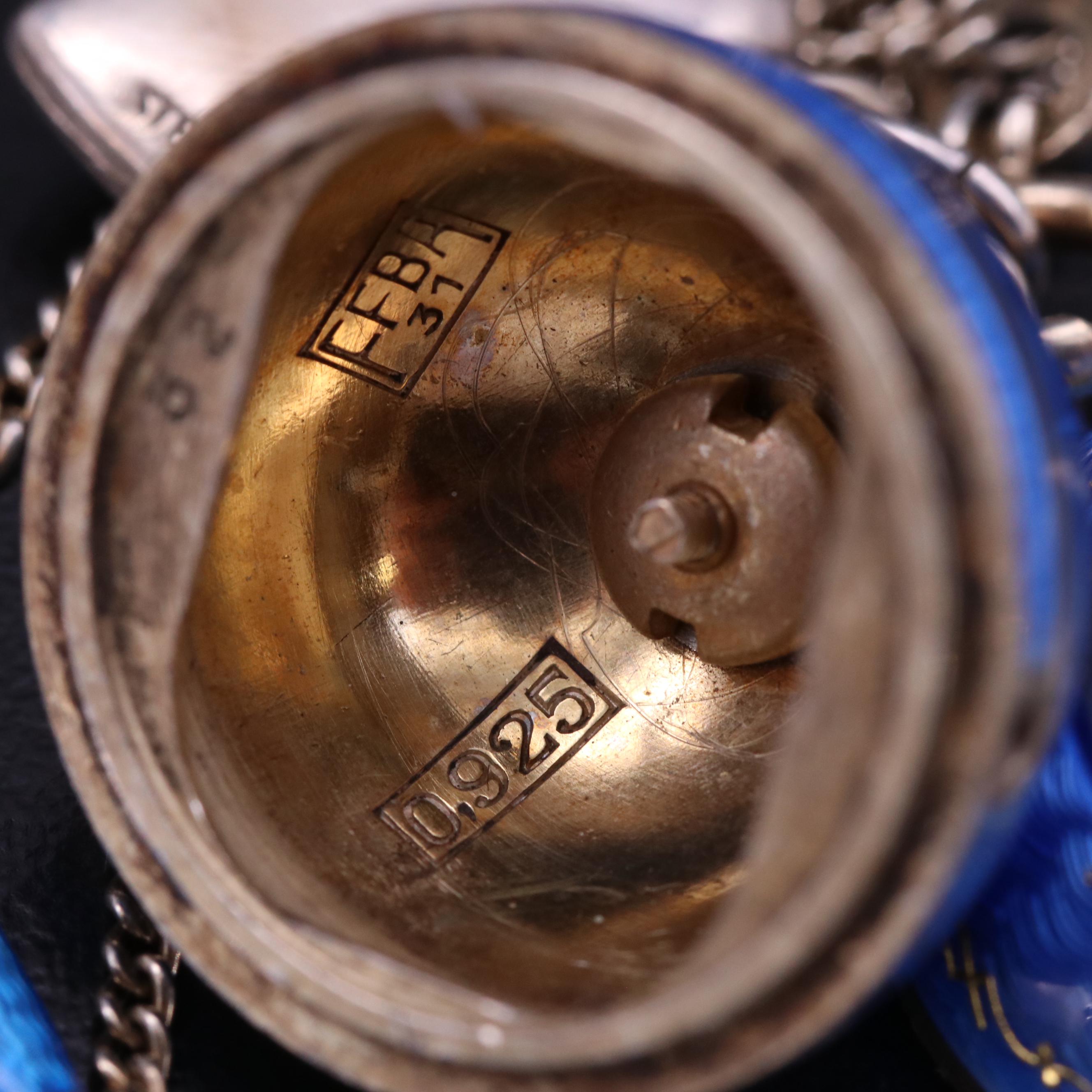 Art Deco Sterling Necklaces and Ring Featuring Glass, Enamel and Gemstones