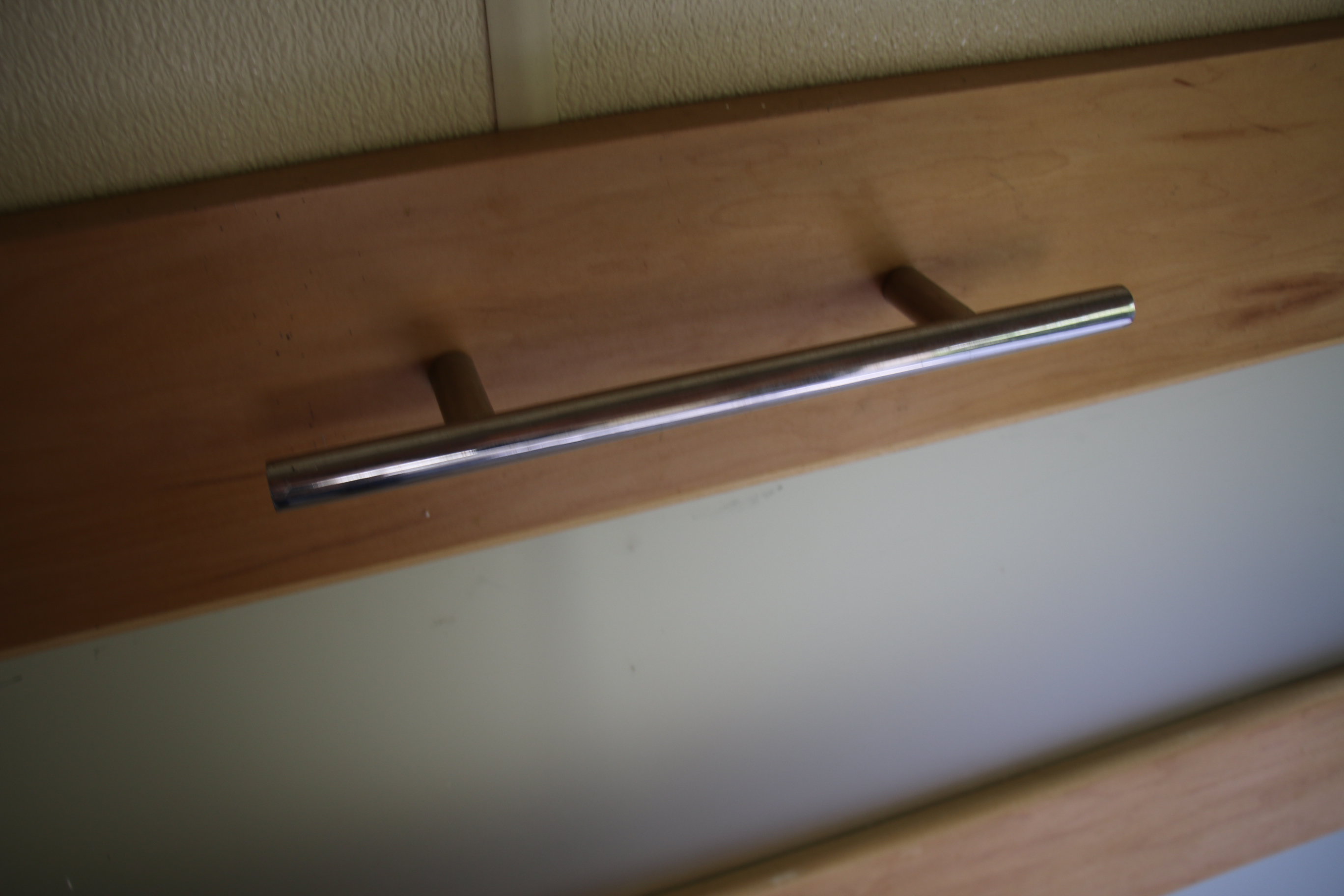 Maple and Frosted Glass Sliding Barn Door, Contemporary