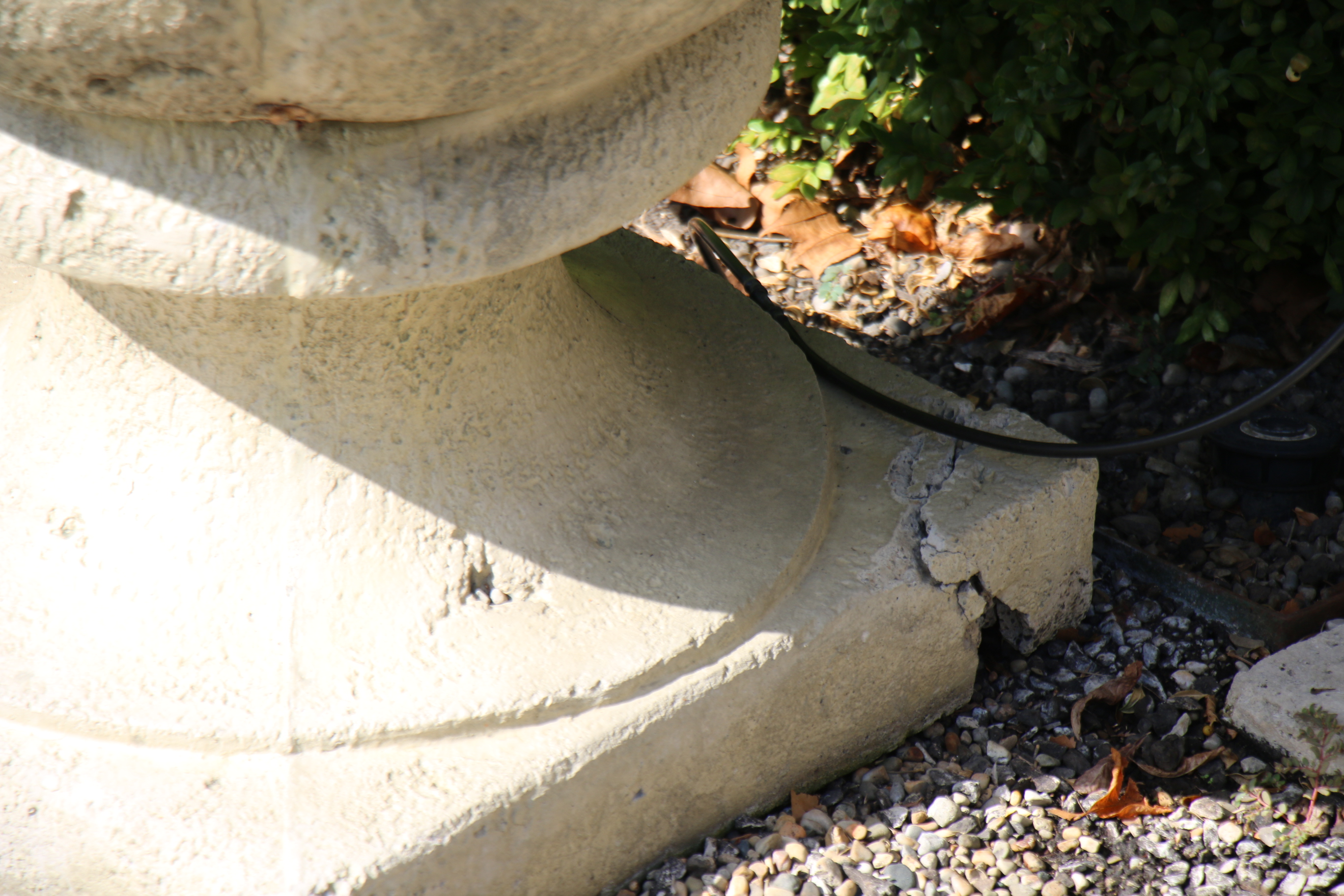 Pair of Large Scale Concrete Outdoor Pedestal Planters