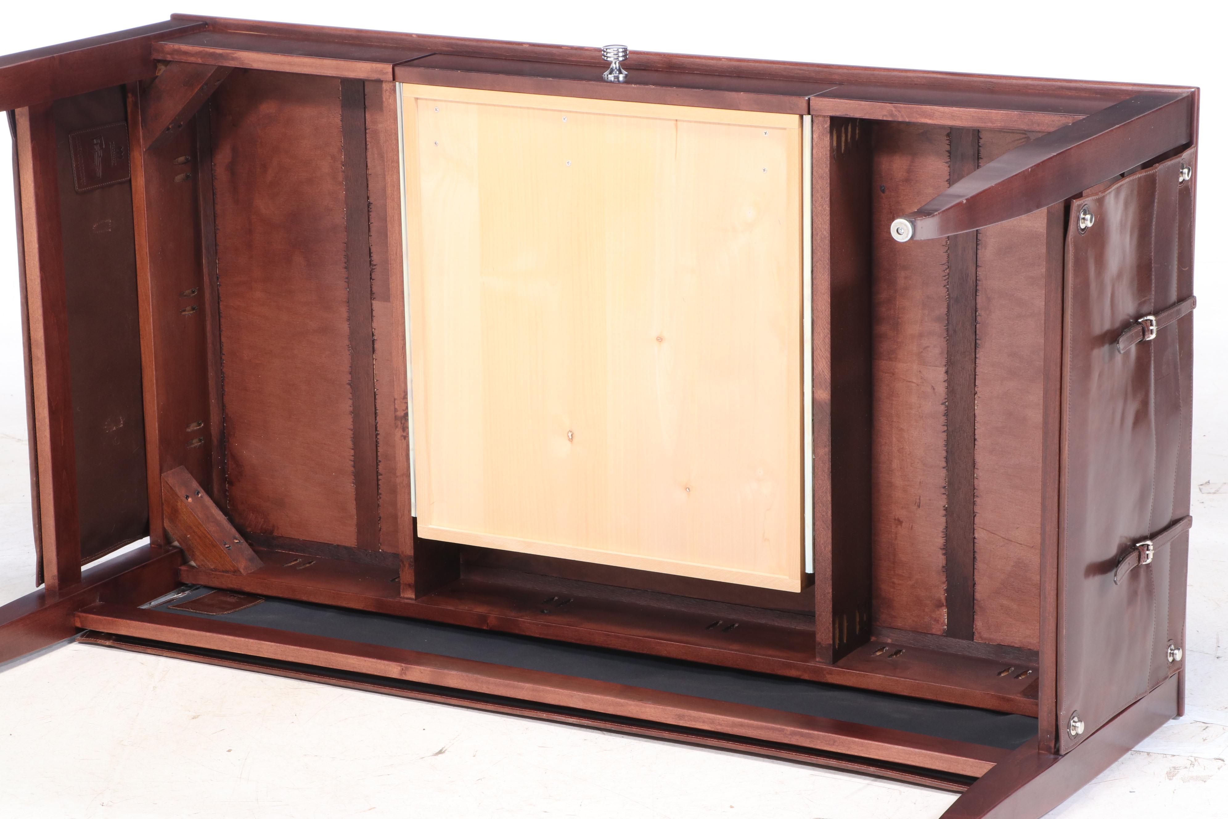 Mulholland Brothers Leather-Mounted and Mahogany-Stained Writing Table