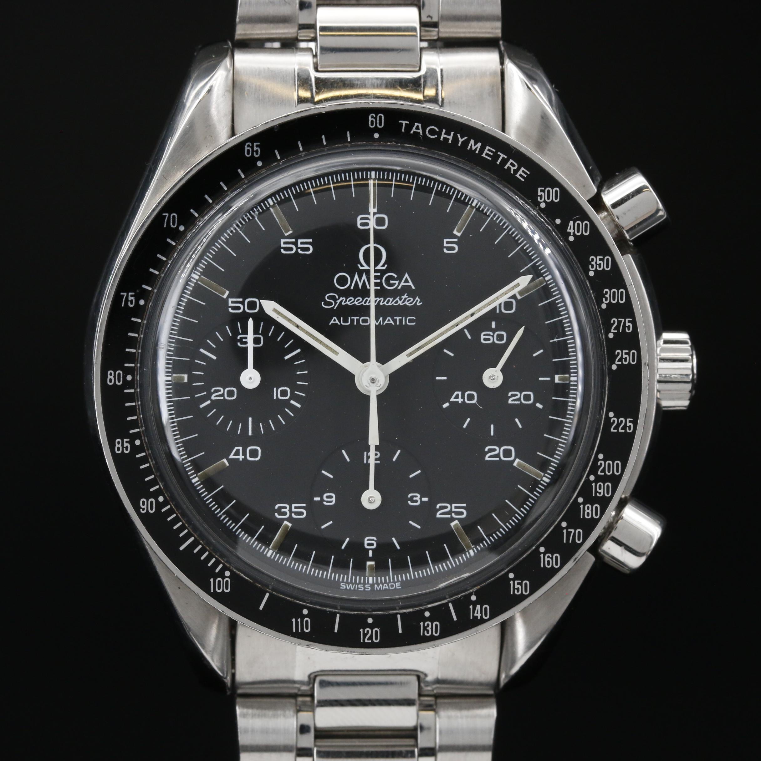 Omega "Speedmaster Reduced" Stainless Steel Automatic Watch