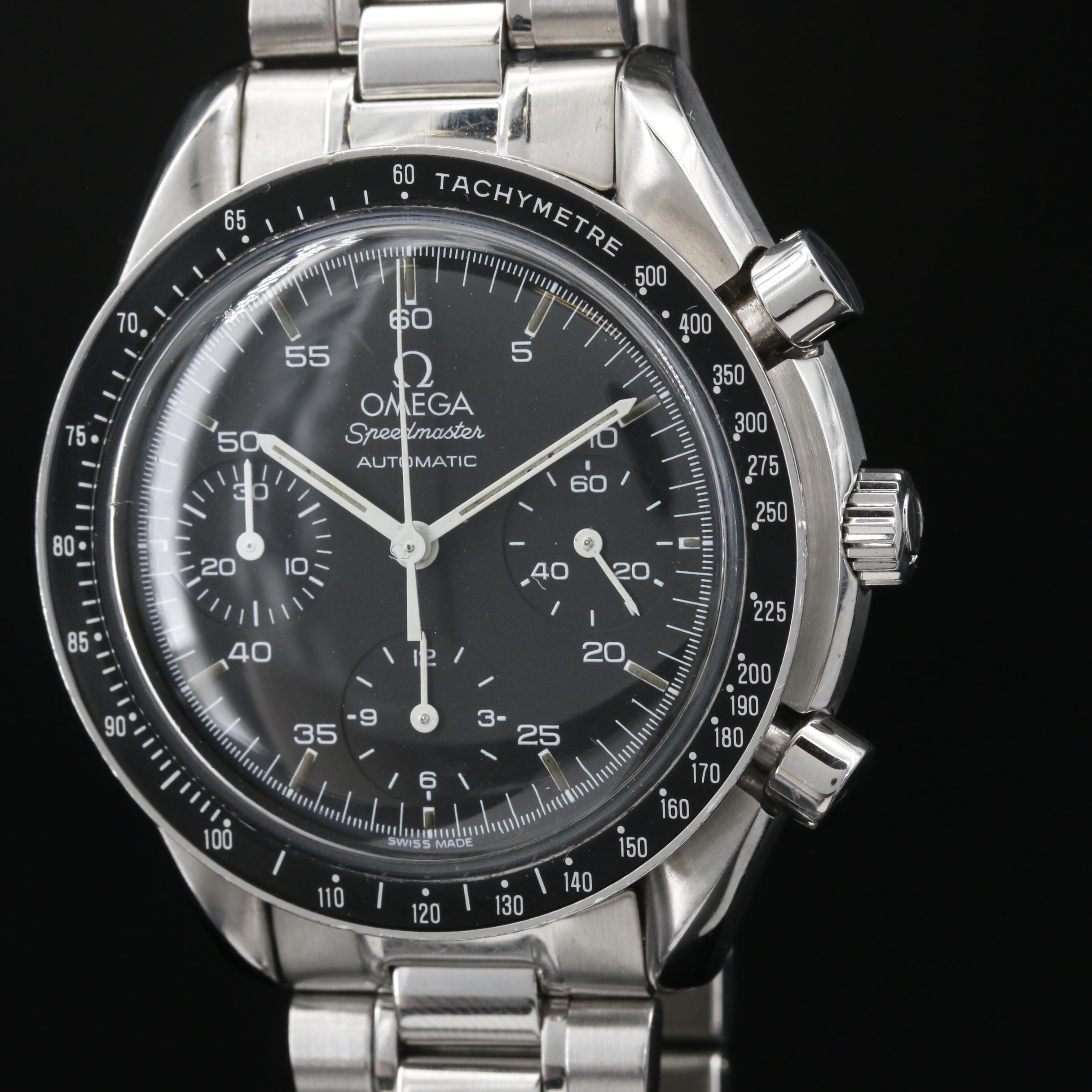 Omega "Speedmaster Reduced" Stainless Steel Automatic Watch