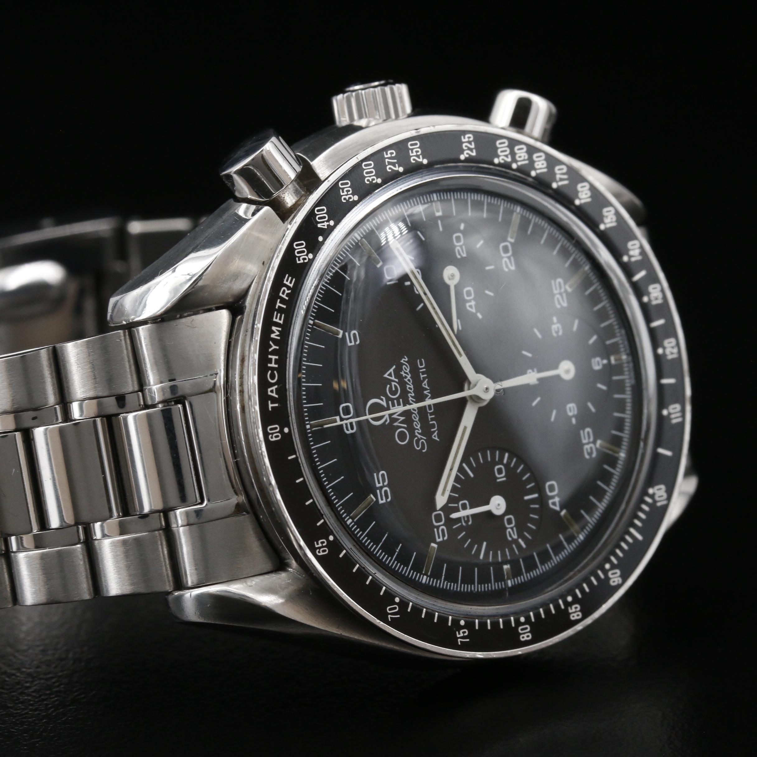 Omega "Speedmaster Reduced" Stainless Steel Automatic Watch