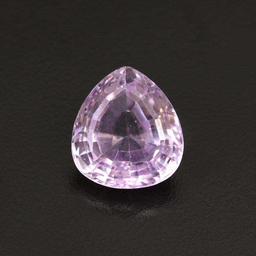 Loose 16.84 CT Pear Faceted Kunzite