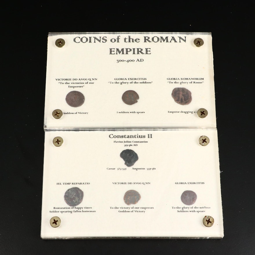 Constantius II Bronze Coins in Commemorative Cases