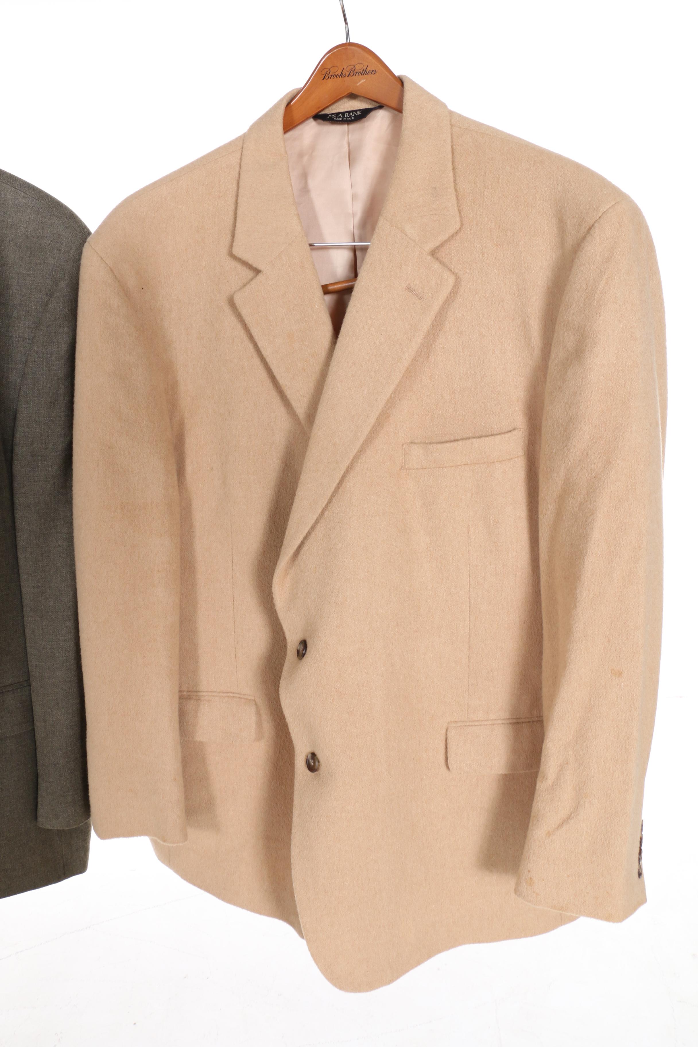 Cashmere and Camel Hair Suit Jackets, Including Ralph Lauren and Brooks Brothers