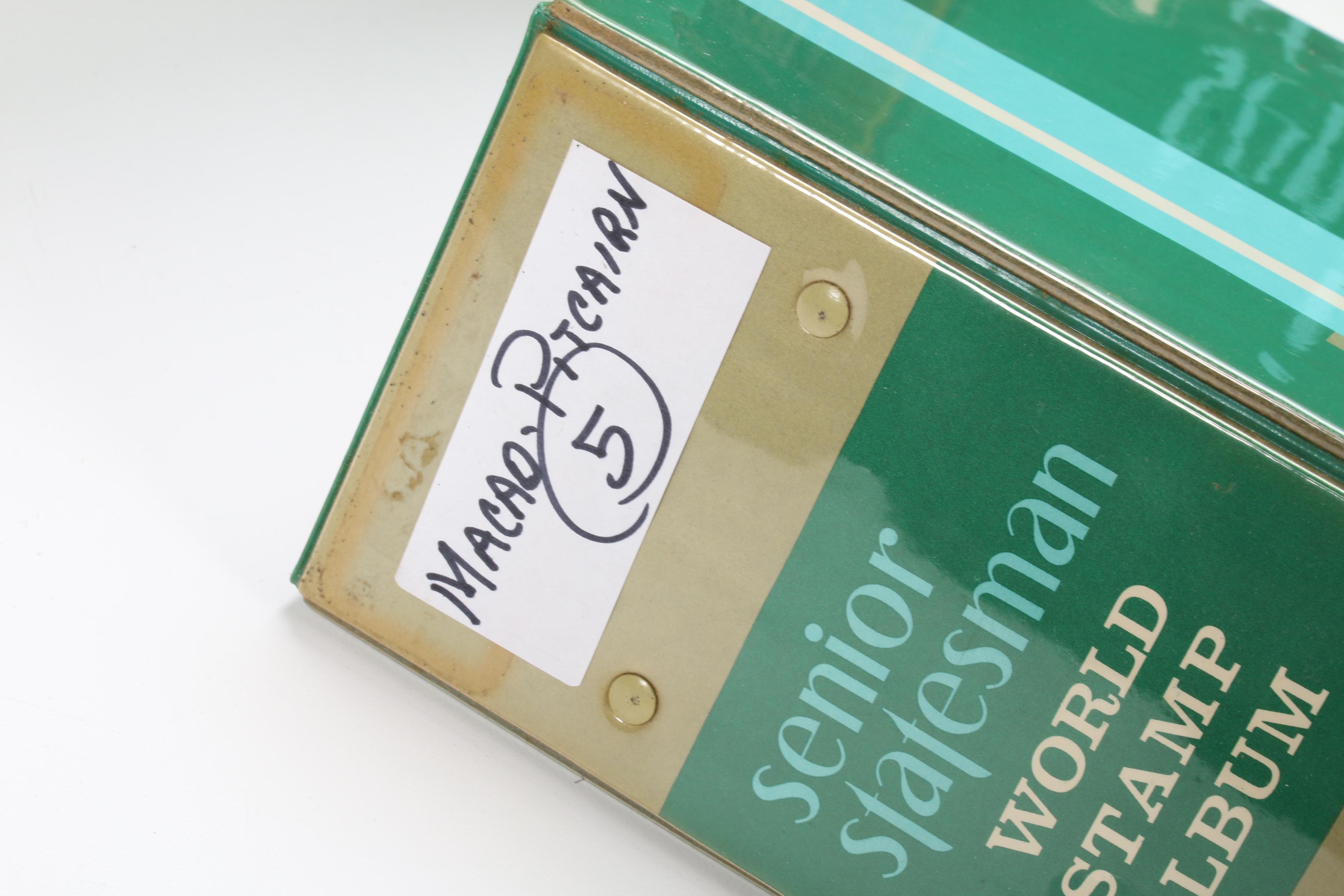 World Postage Stamp Collection In Six Senior Statesman World Stamp Albums