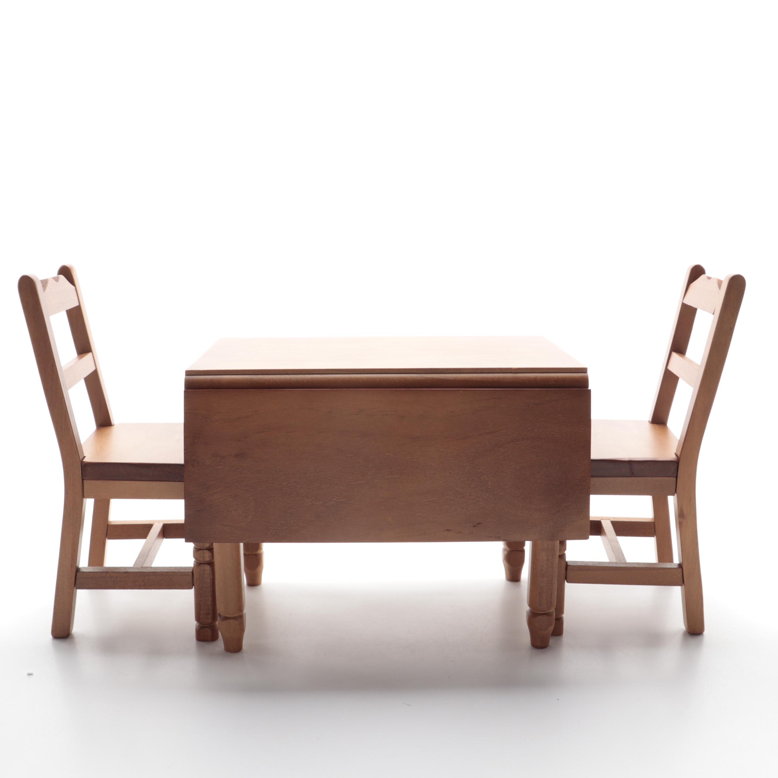 American Girl Molly Pleasant Company Drop Leaf Table and Chairs, Retired