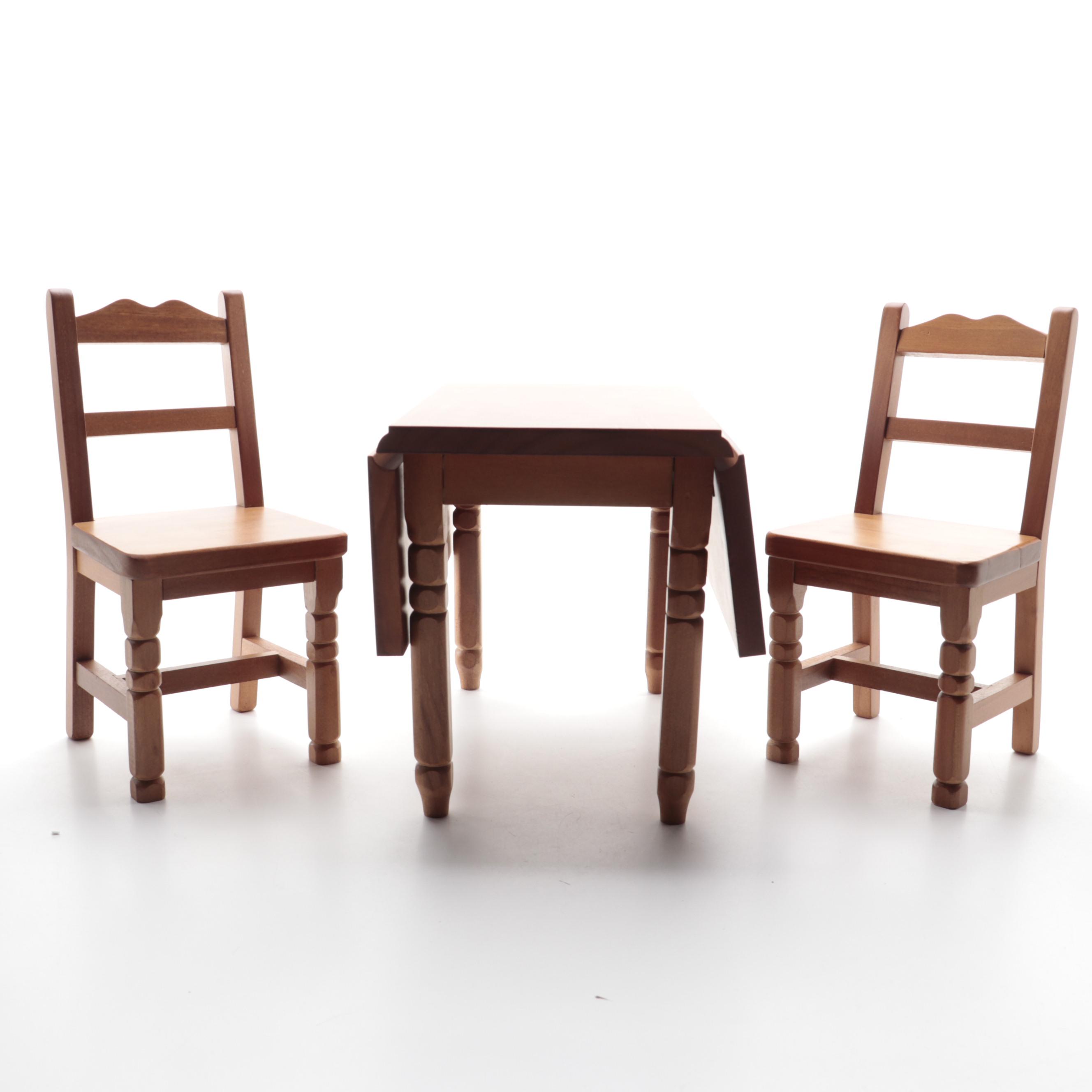 American Girl Molly Pleasant Company Drop Leaf Table and Chairs, Retired