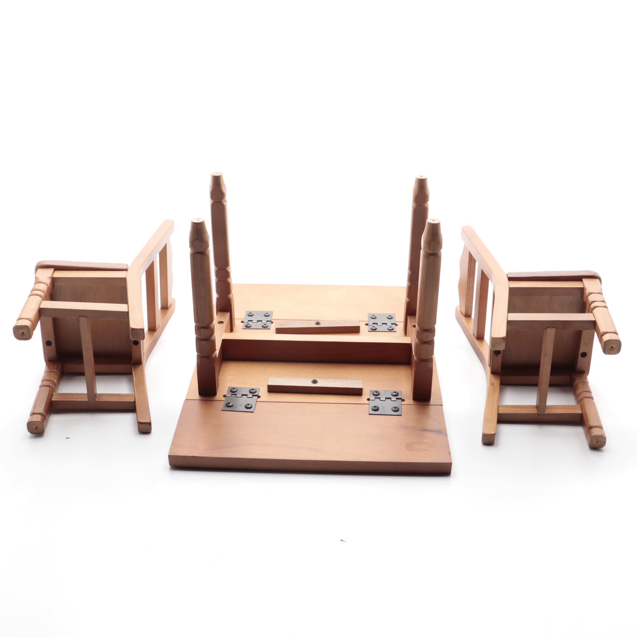 American Girl Molly Pleasant Company Drop Leaf Table and Chairs, Retired