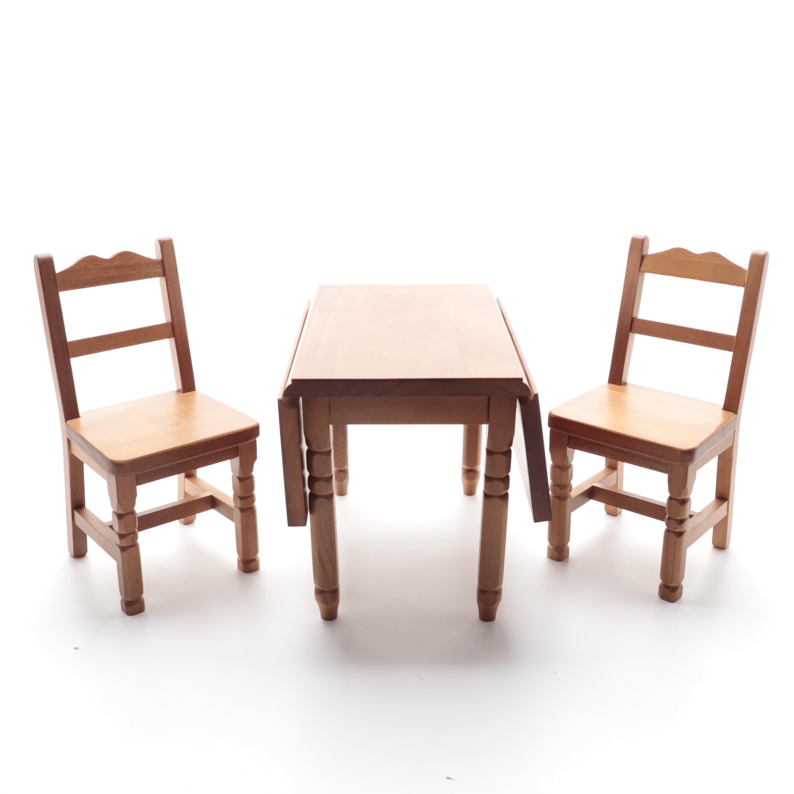 American Girl Molly Pleasant Company Drop Leaf Table and Chairs, Retired