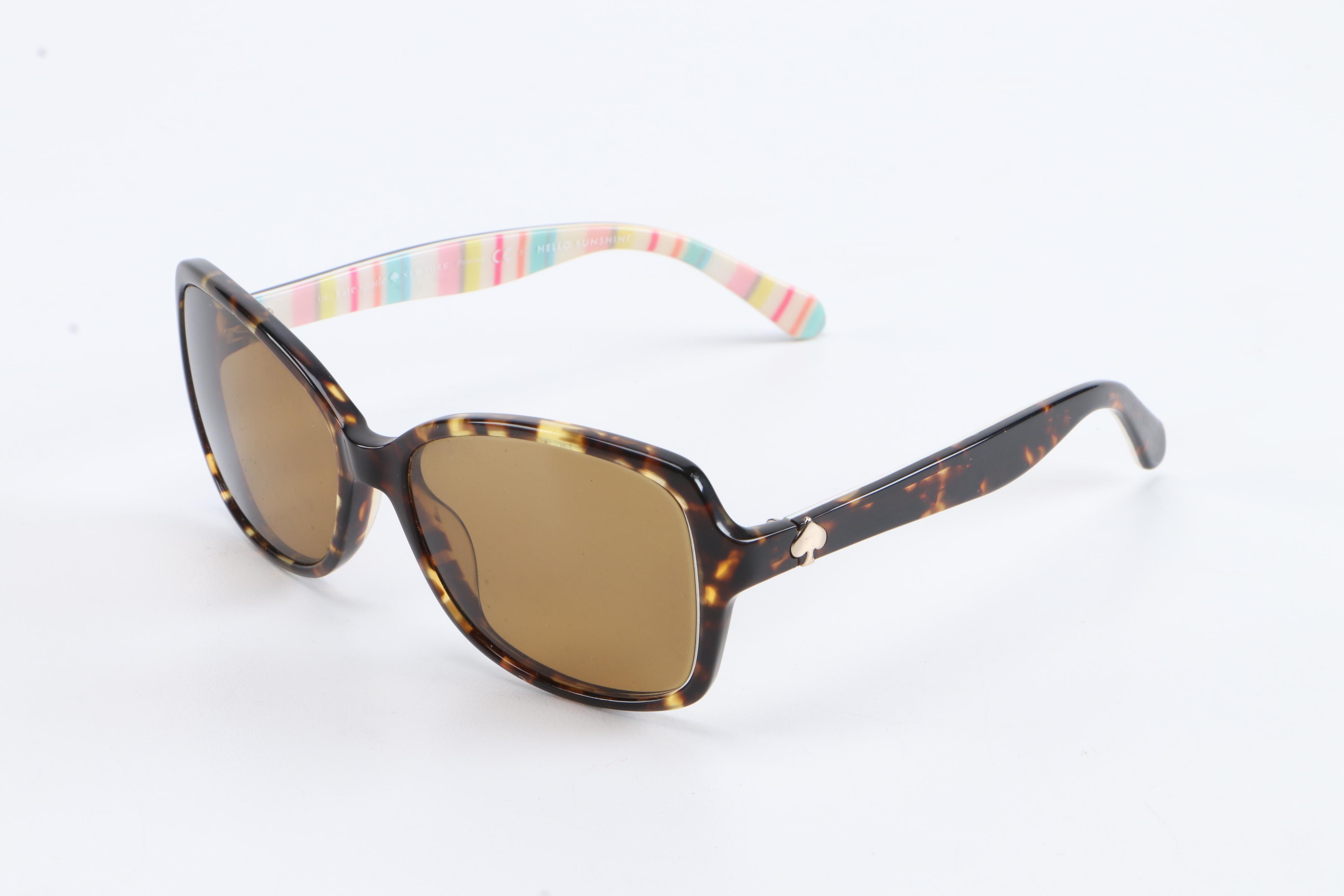 Kate Spade New York Hello Sunshine Polarized Sunglasses in Tortoise
