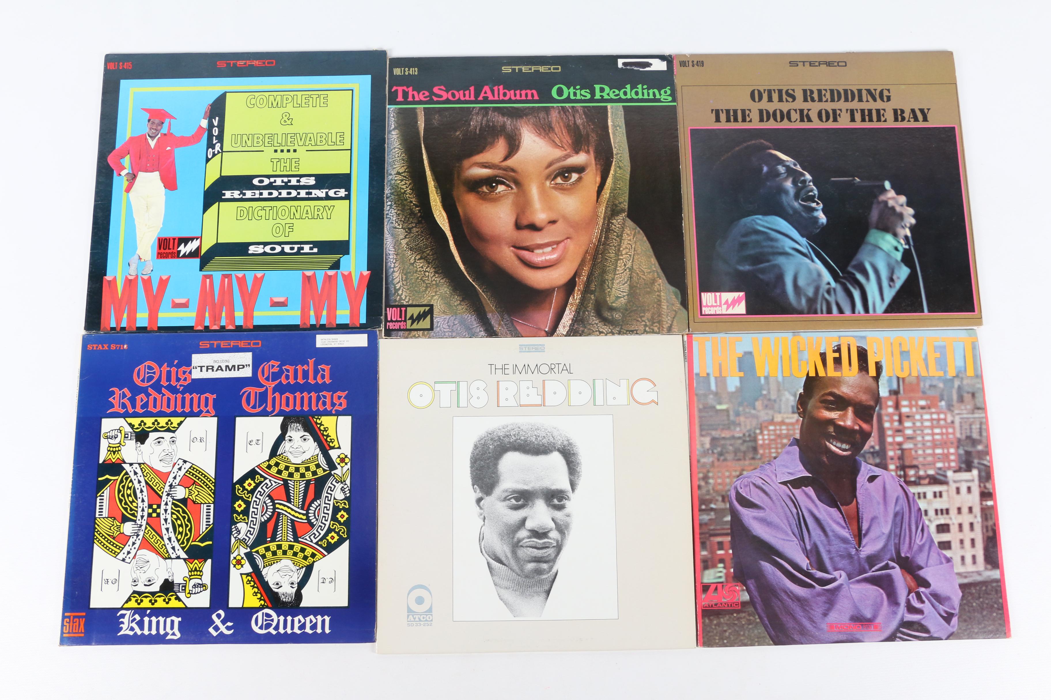 Marvin Gaye, Otis Redding, Al Green, and Other Vinyl LP Records, Mid-20th C.