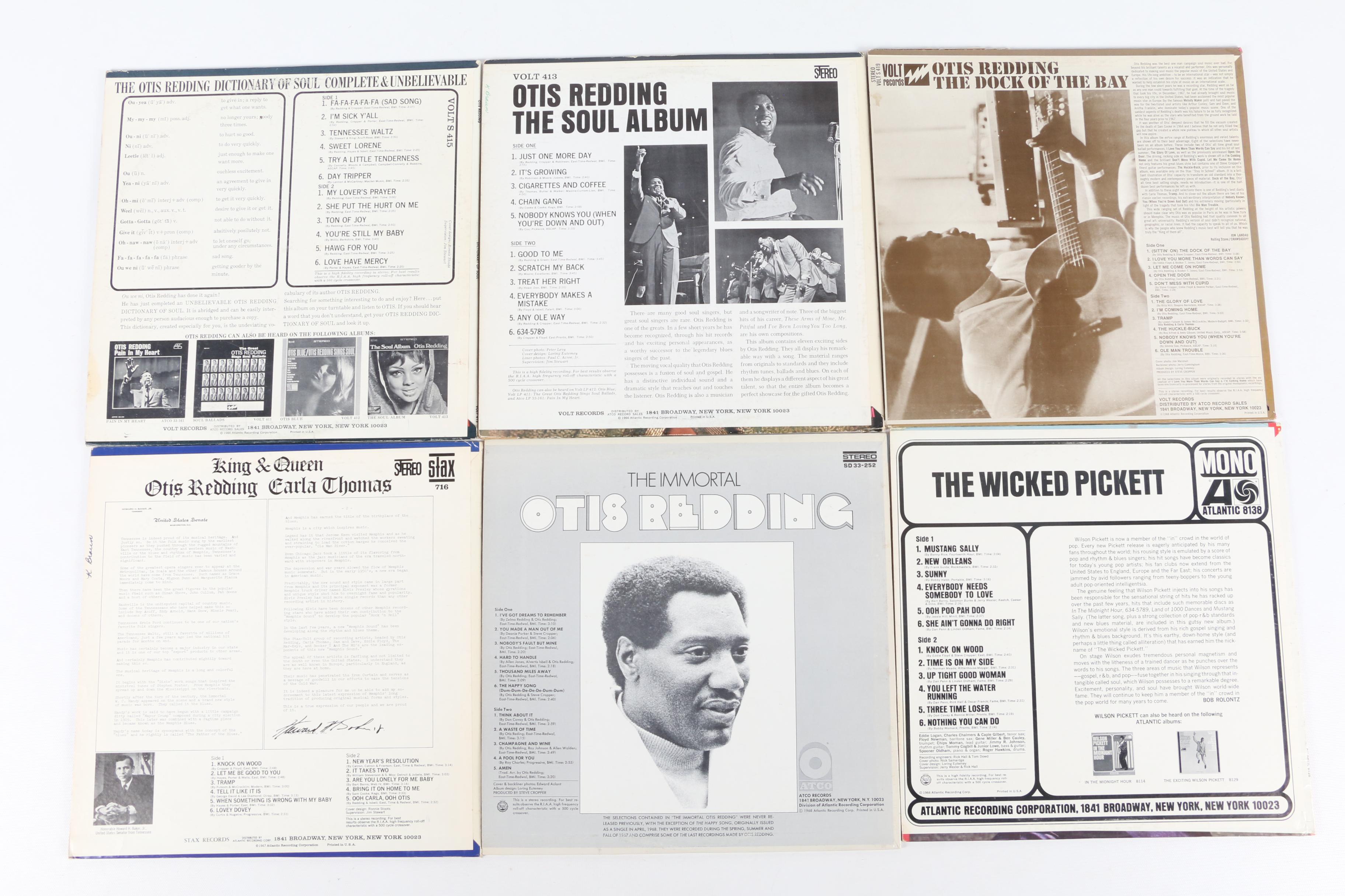 Marvin Gaye, Otis Redding, Al Green, and Other Vinyl LP Records, Mid-20th C.