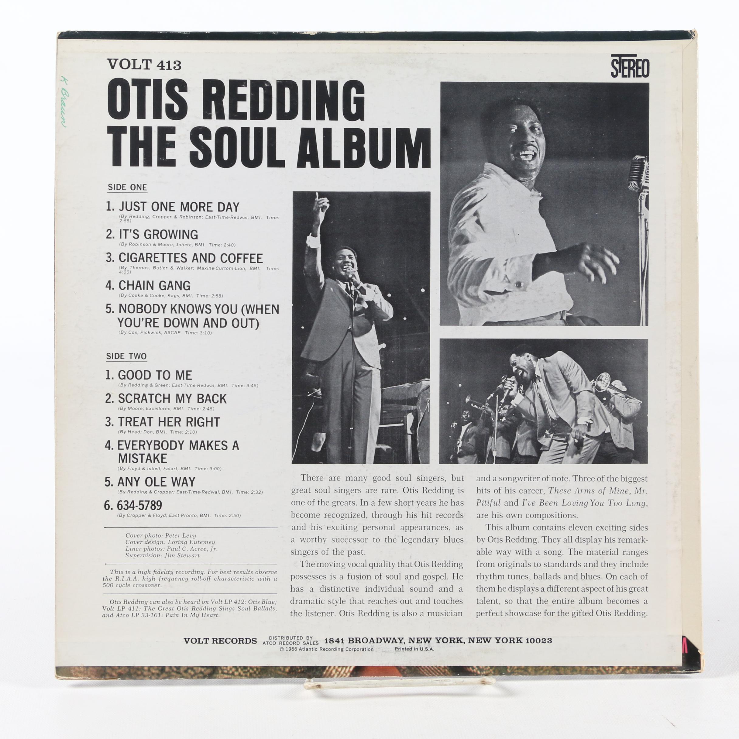 Marvin Gaye, Otis Redding, Al Green, and Other Vinyl LP Records, Mid-20th C.