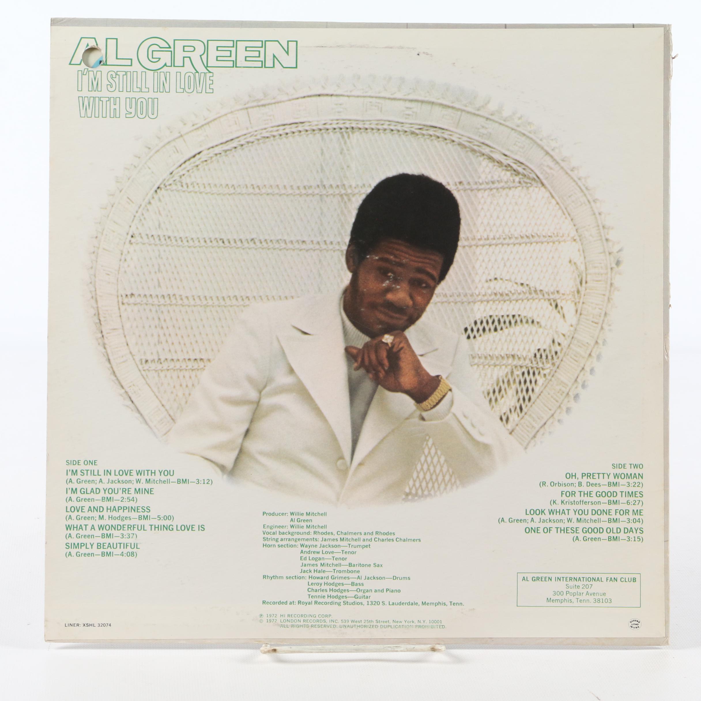 Marvin Gaye, Otis Redding, Al Green, and Other Vinyl LP Records, Mid-20th C.