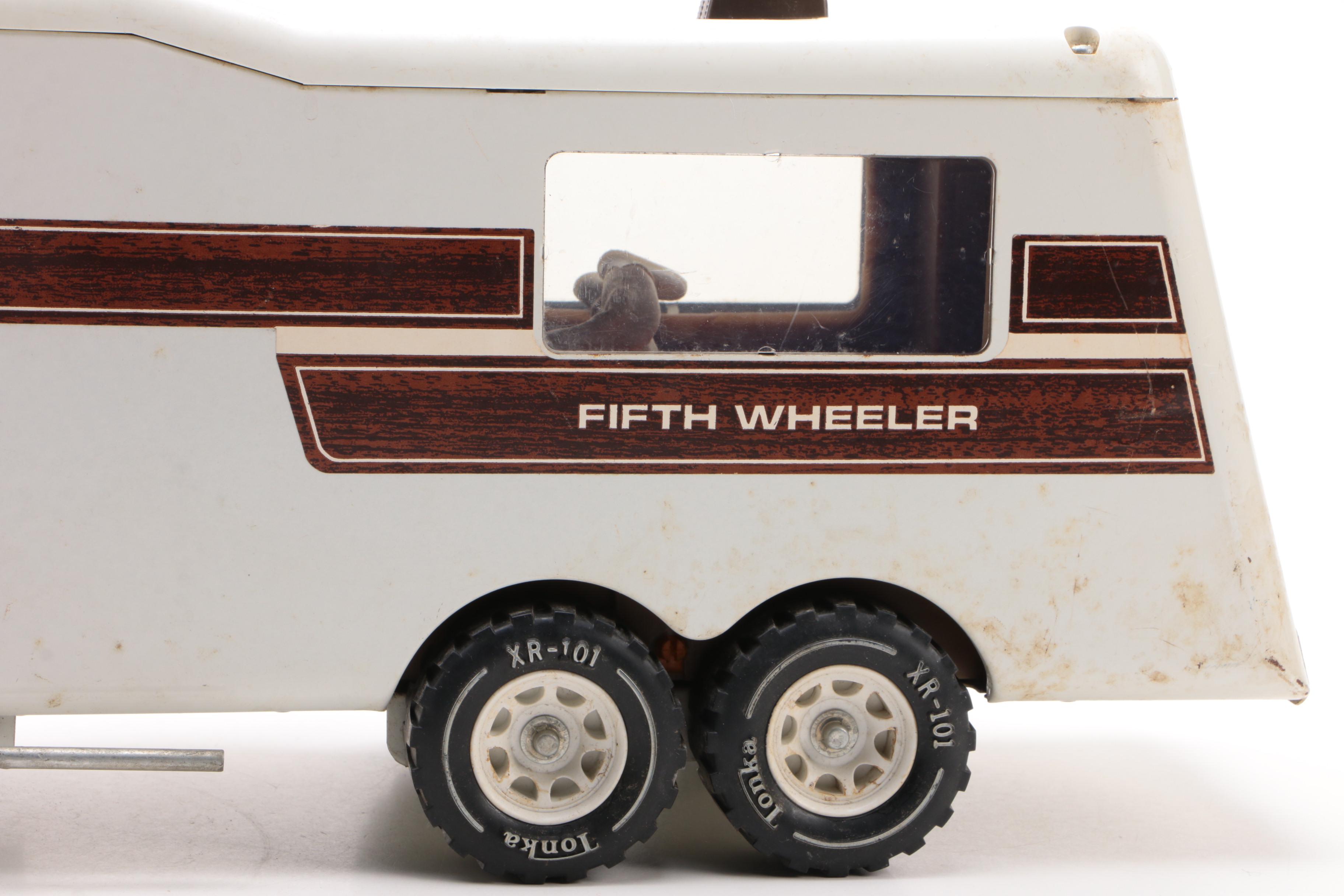 Tonka "Fifth Wheeler" Truck with RV Camping Trailer, circa 1970