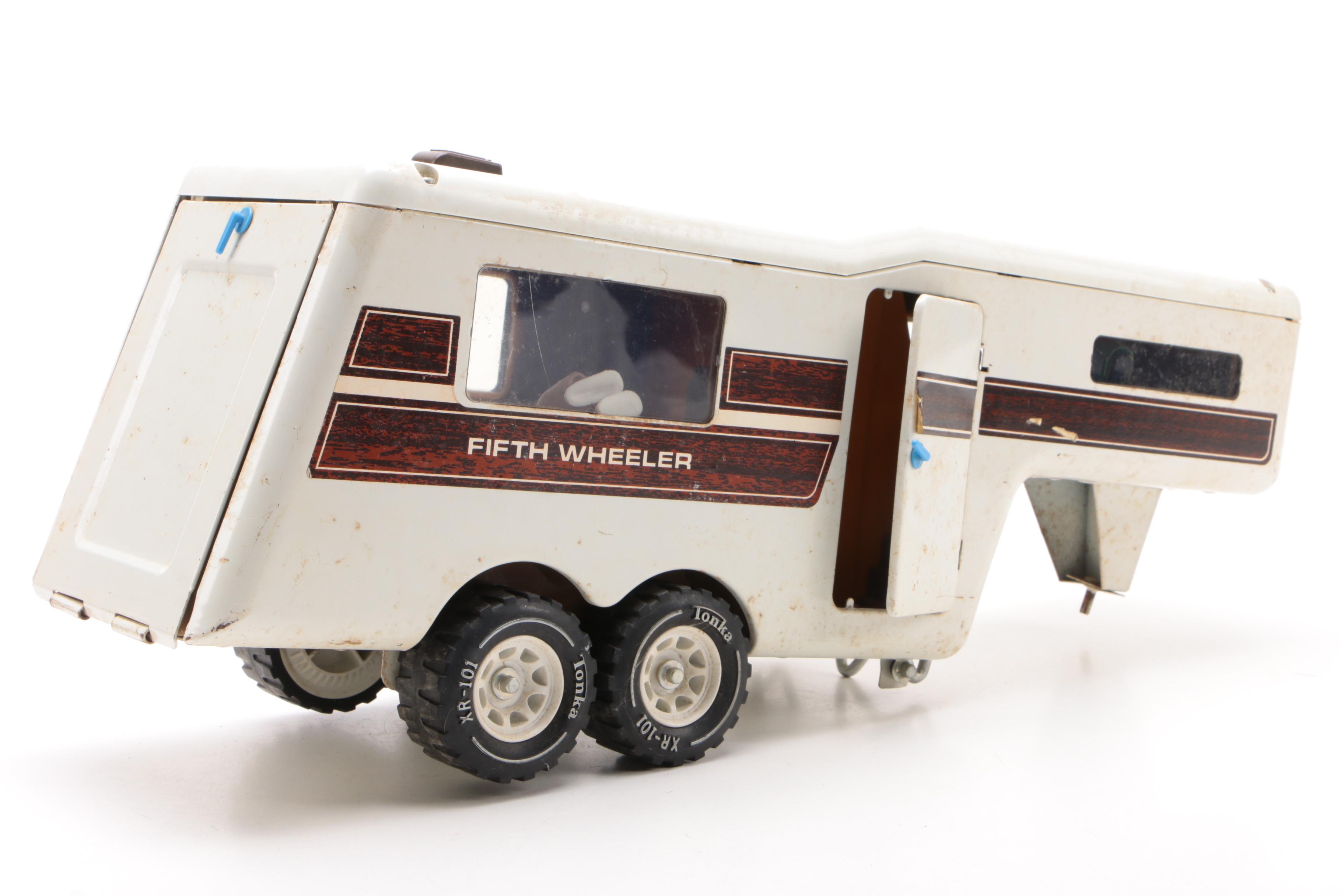 Tonka "Fifth Wheeler" Truck with RV Camping Trailer, circa 1970