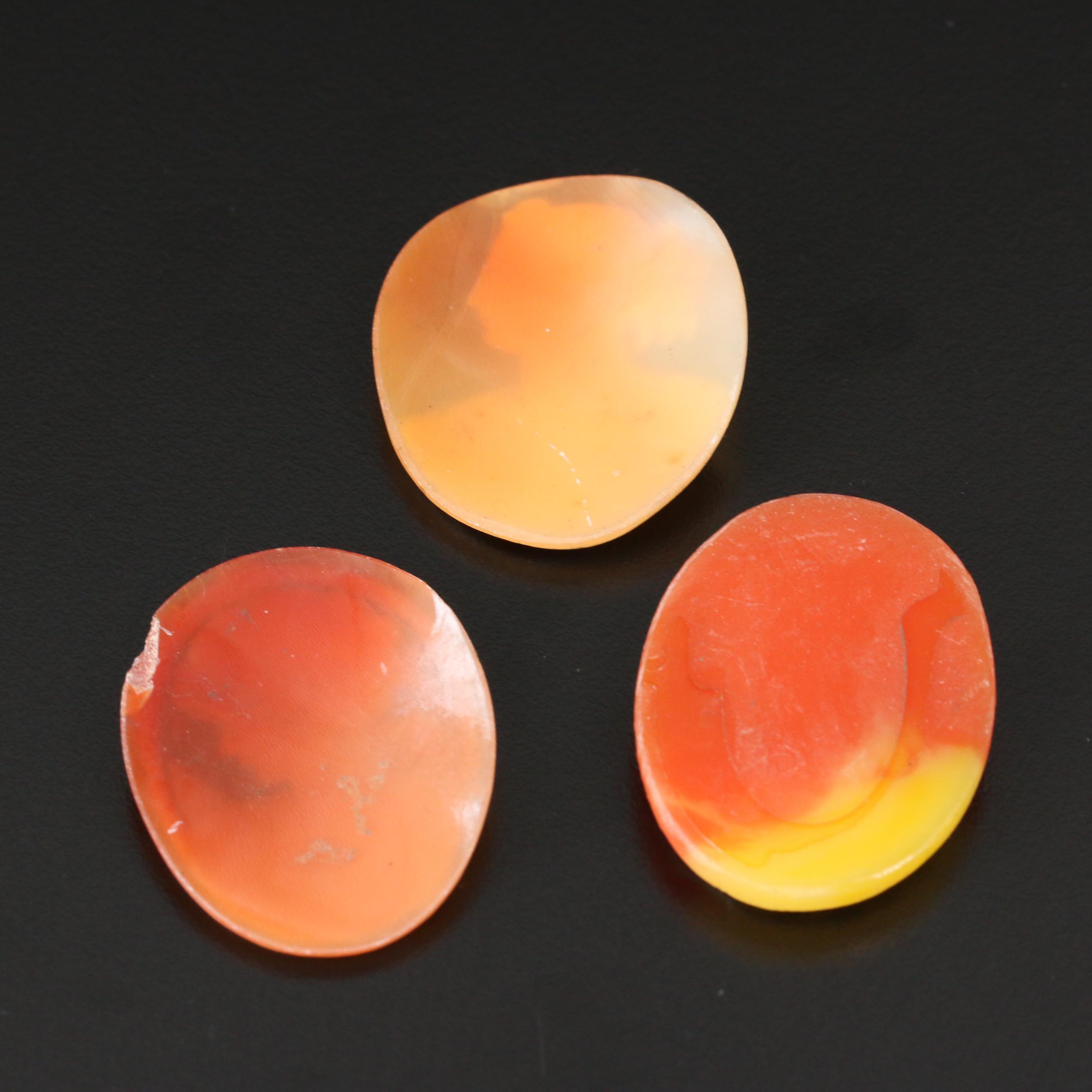 Loose Helmet Shell, Mother of Pearl and Porcelain with Cameo and Floral Designs