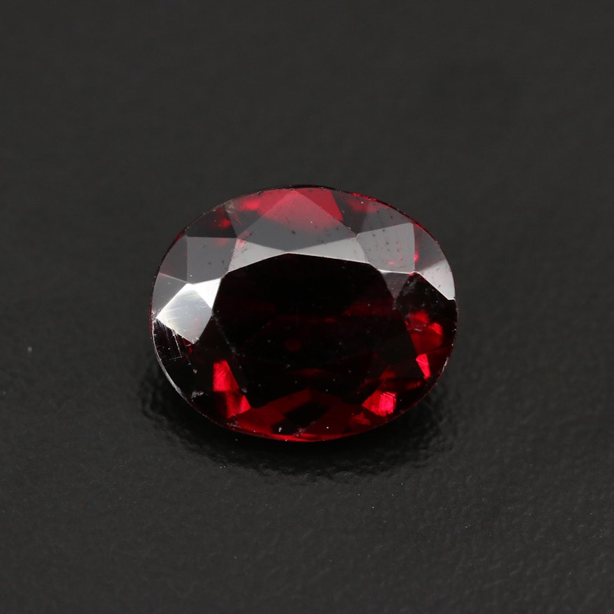 Loose 4.97 CT Oval Faceted Garnet