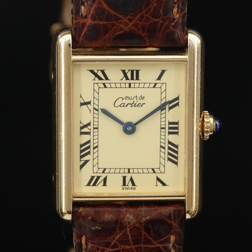 Cartier Must de Cartier Tank Vermeil Quartz Wristwatch