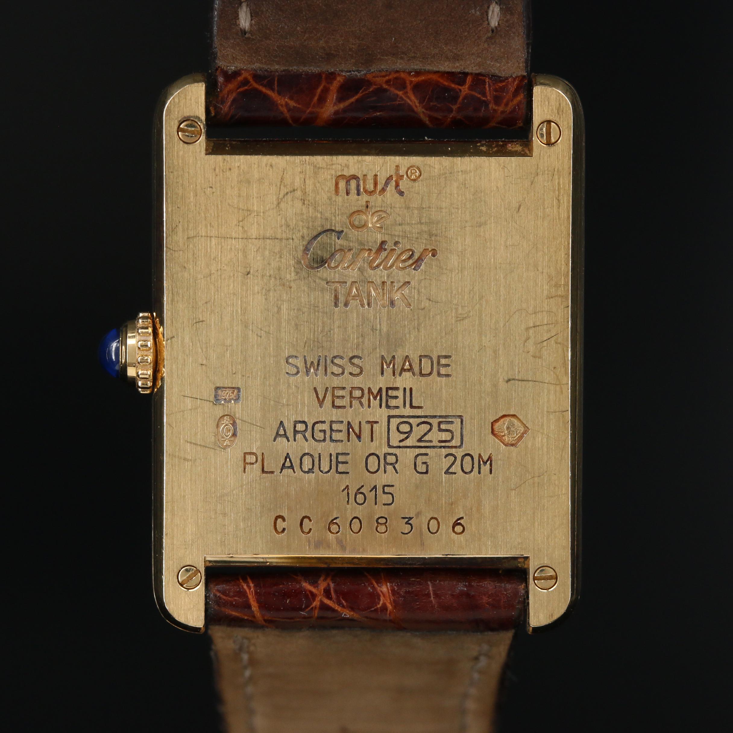 Cartier Must de Cartier Tank Vermeil Quartz Watch