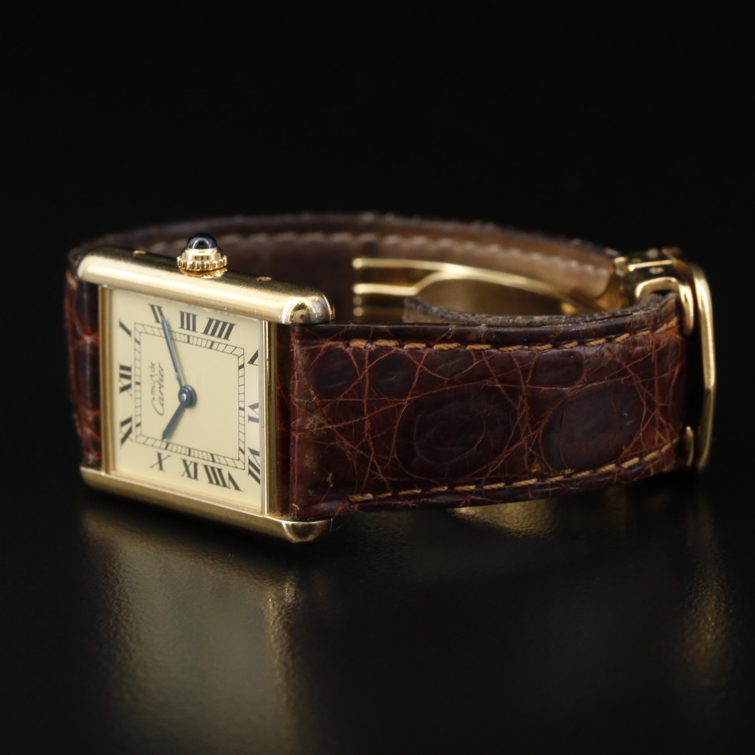 Cartier Must de Cartier Tank Vermeil Quartz Watch