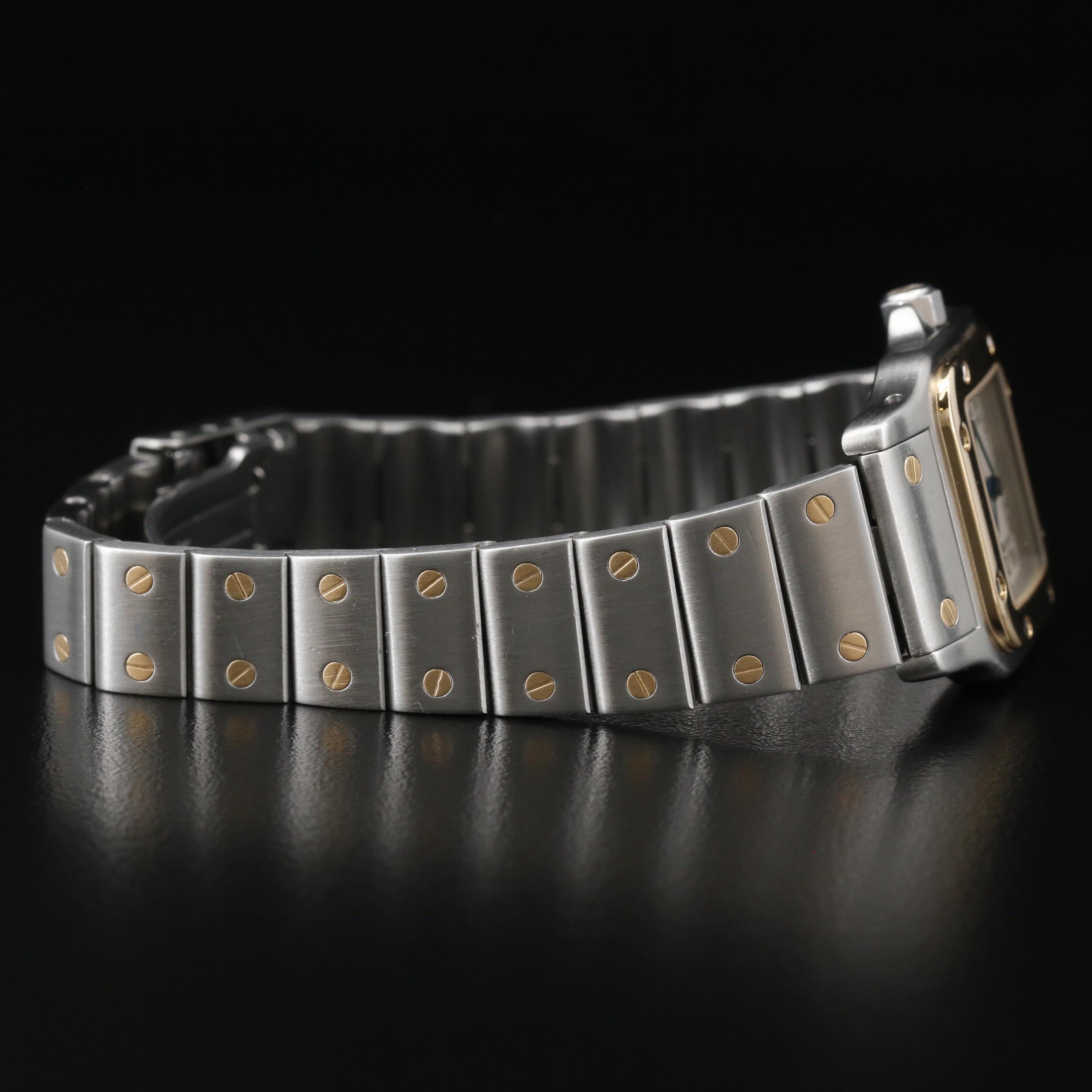 Cartier Santos 18K Gold and Stainless Steel Quartz Watch