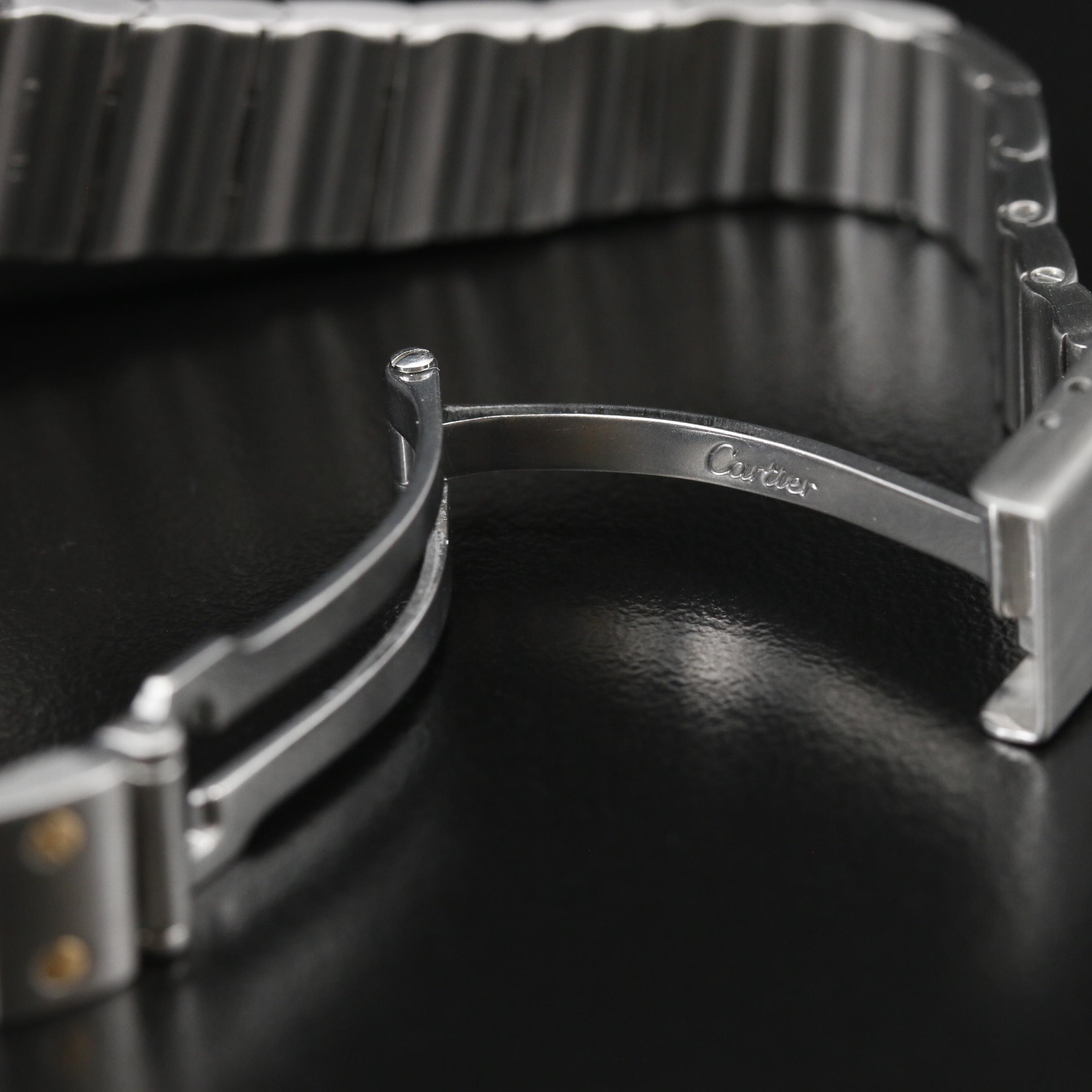 Cartier Santos 18K Gold and Stainless Steel Quartz Watch