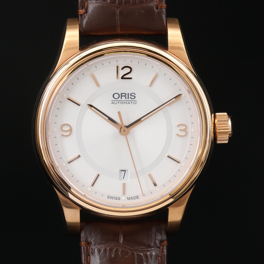 Oris Classic Date Gold Tone Stainless Steel Automatic Wristwatch