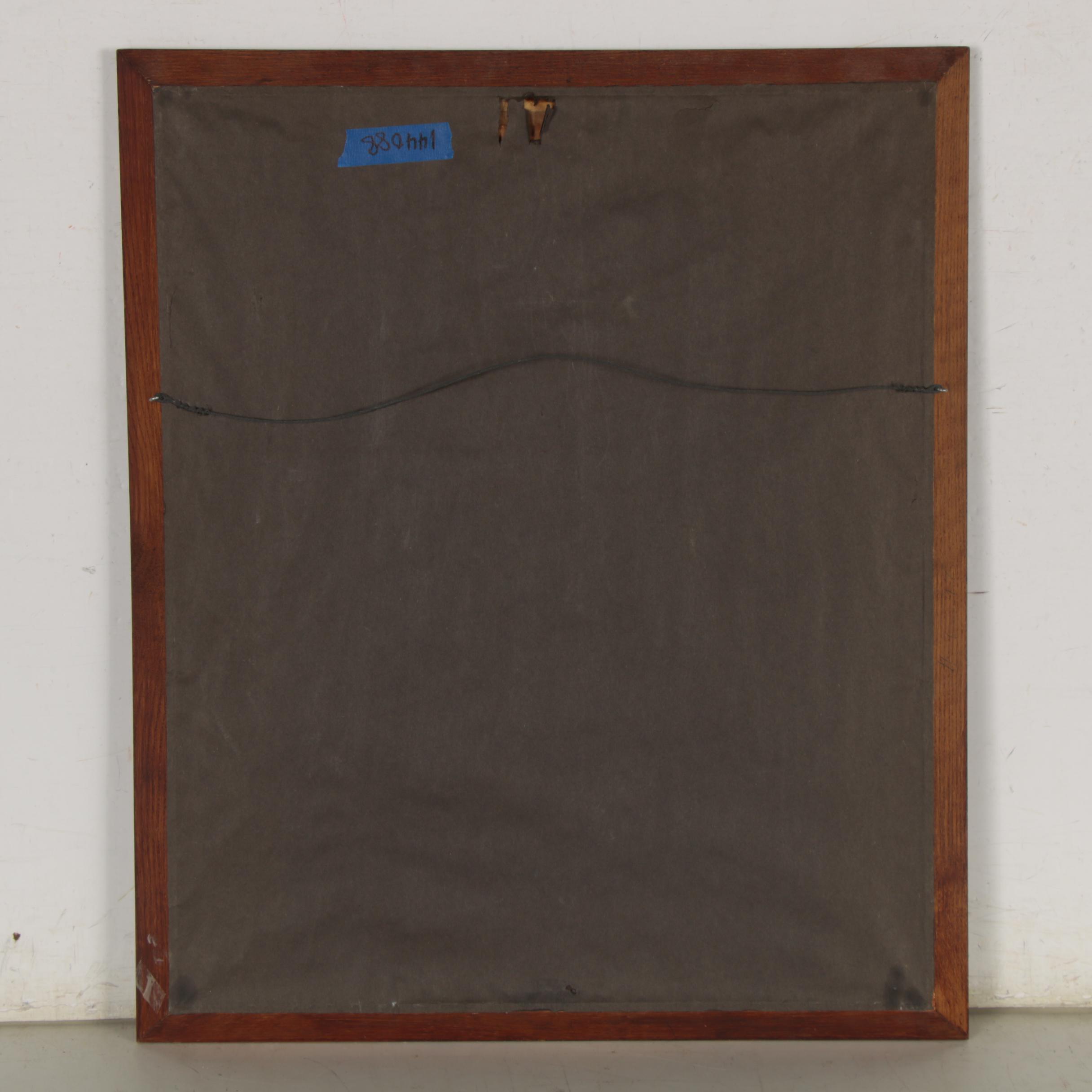 Robert Learned Hand Oil Painting of Native American Dancers, 1960