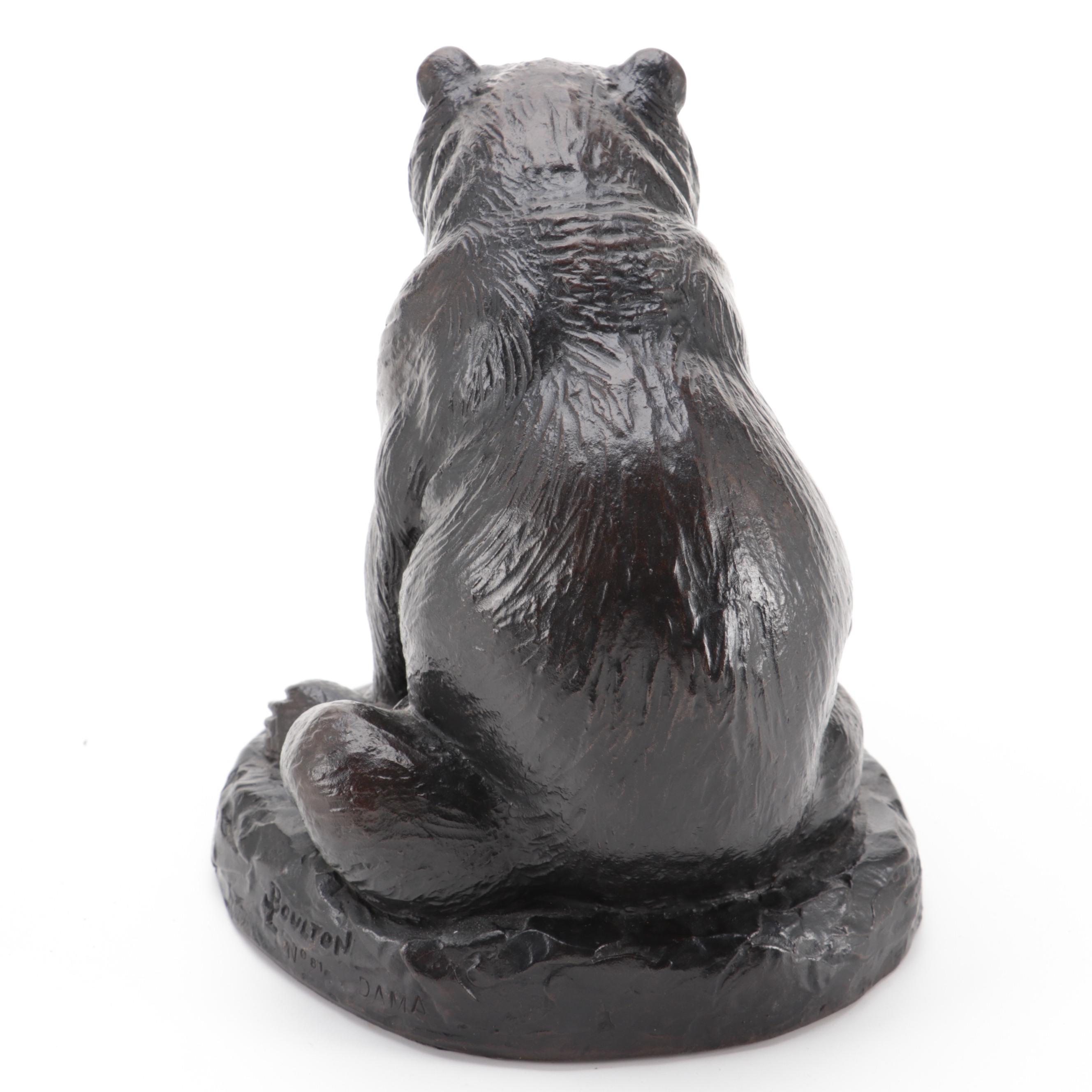 Joseph Boulton Bronze Sculpture of Bear and Cubs