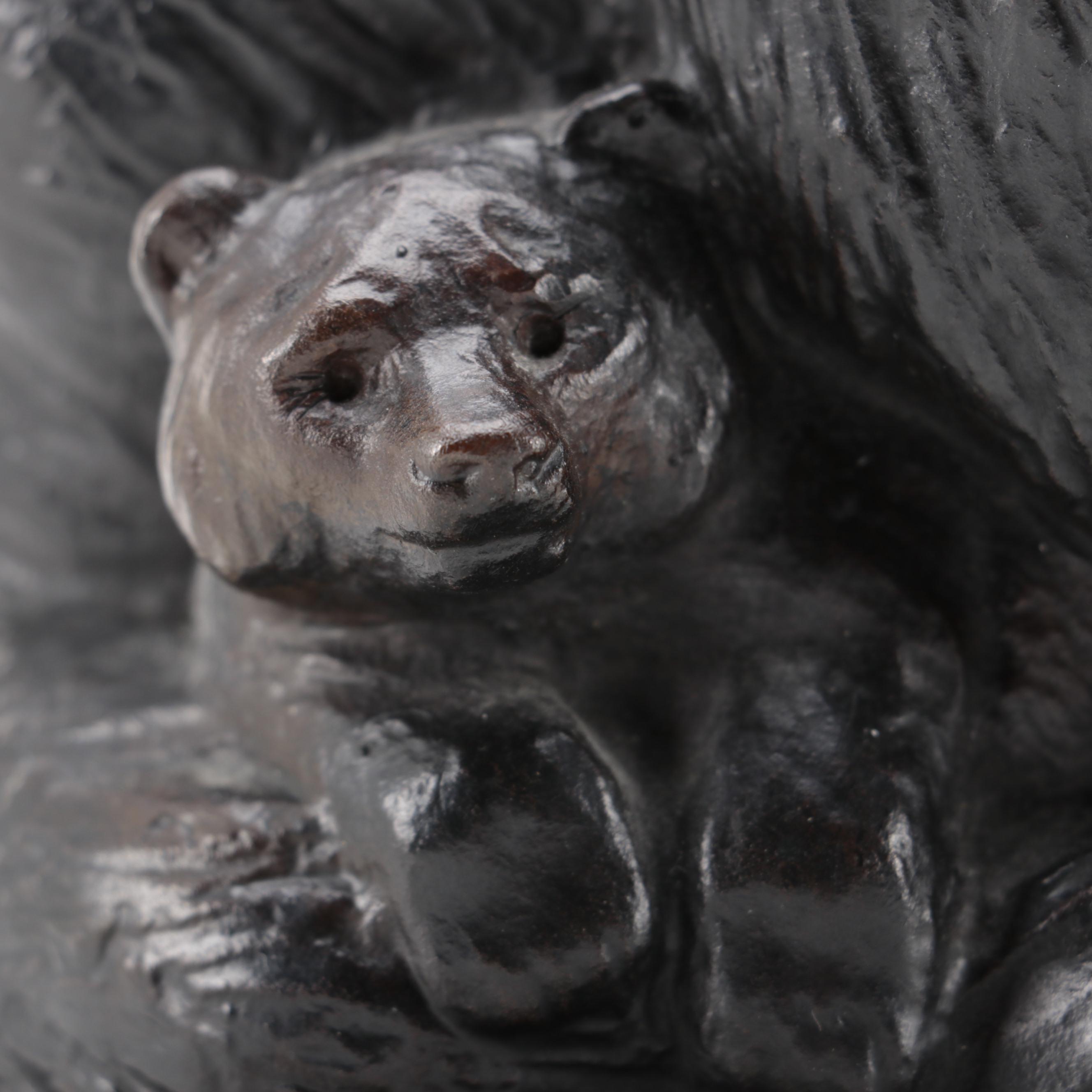 Joseph Boulton Bronze Sculpture of Bear and Cubs
