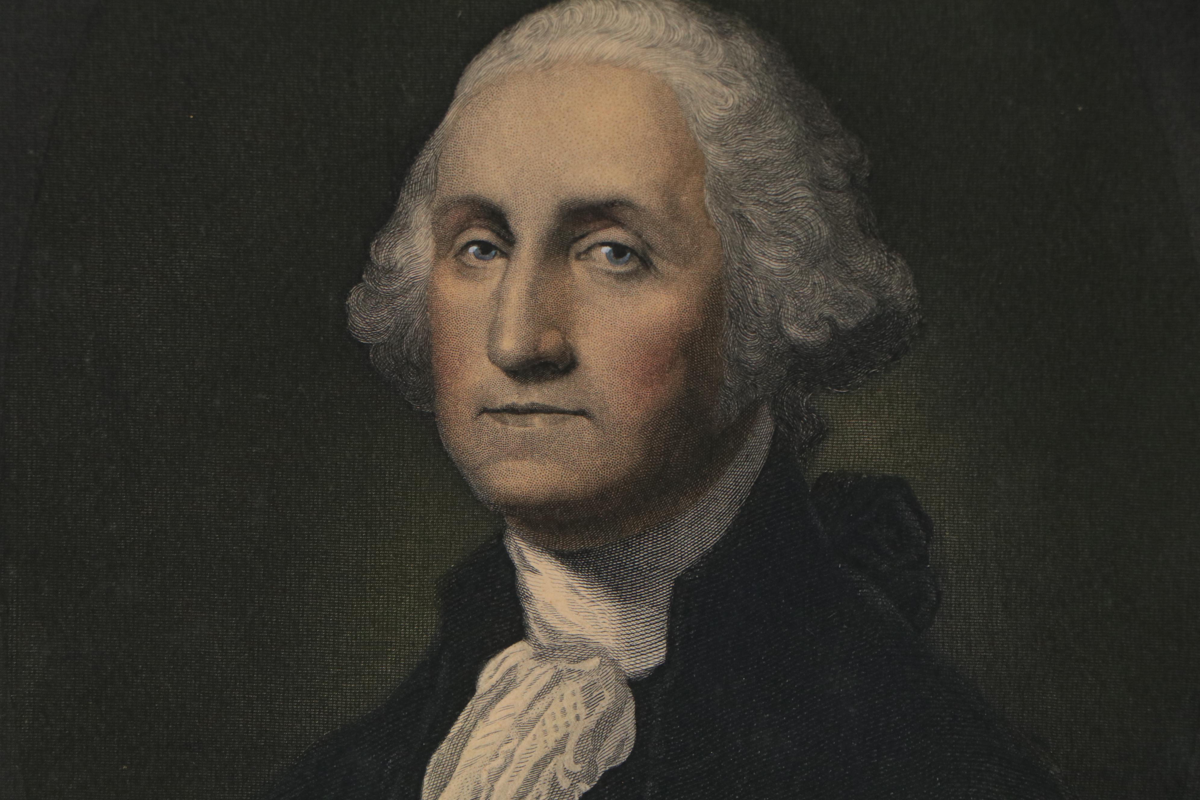 H.B. Hall & Sons Engravings of George & Martha Washington