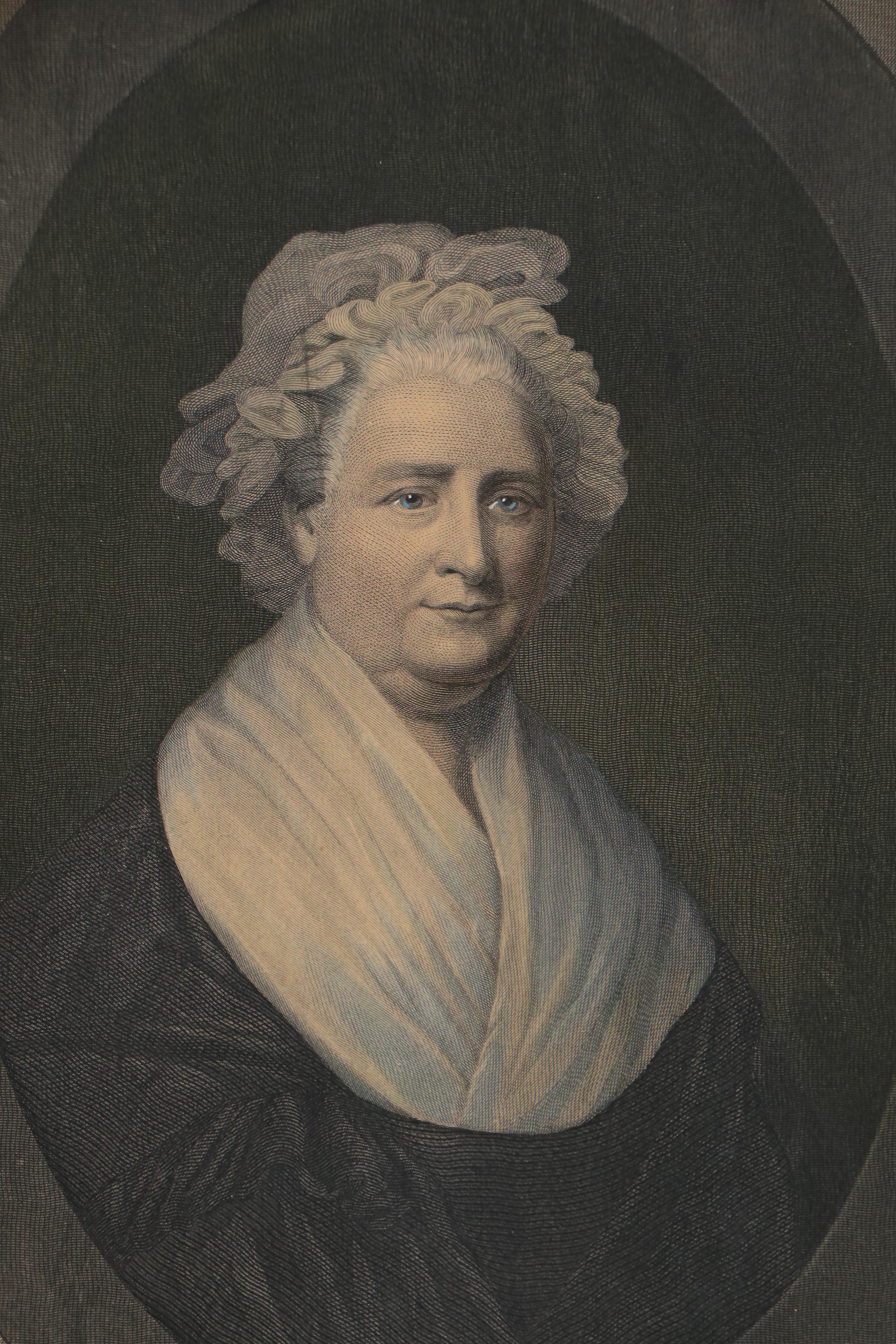 H.B. Hall & Sons Engravings of George & Martha Washington