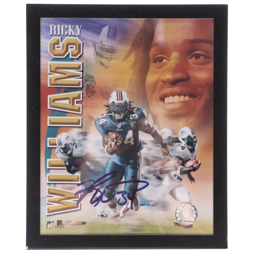 Ricky Williams Signed NFL Miami Dolphins Framed Photo Print