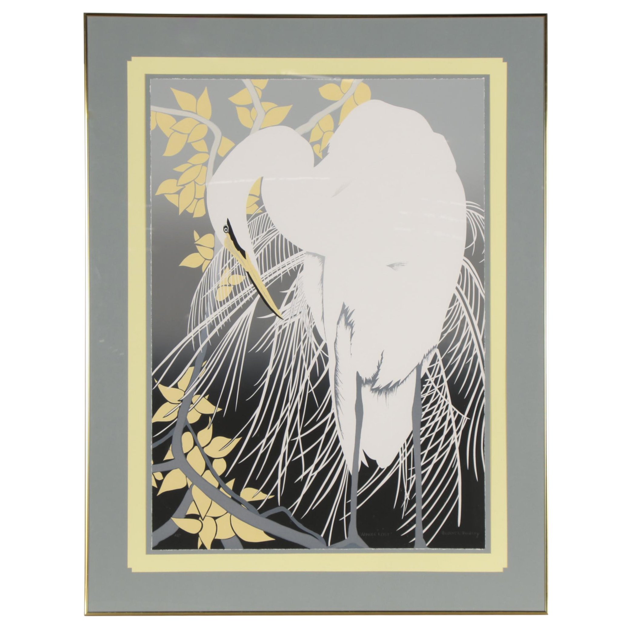 Robert L. Bowley Embossed Serigraph "Almost Lost", Late 20th Century