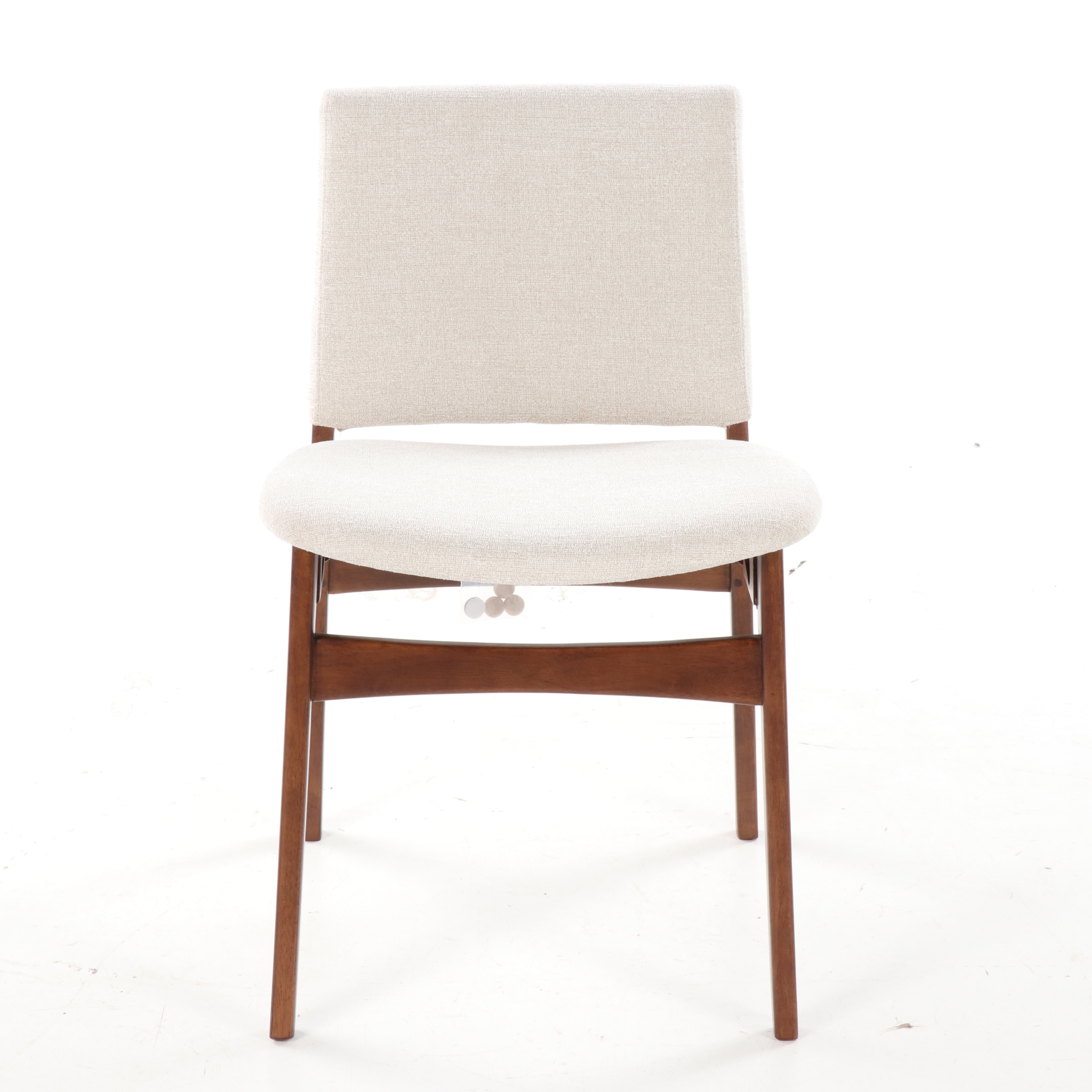 Article's "Nosh" Mid Century Modern Walnut Upholstered Dining Chairs
