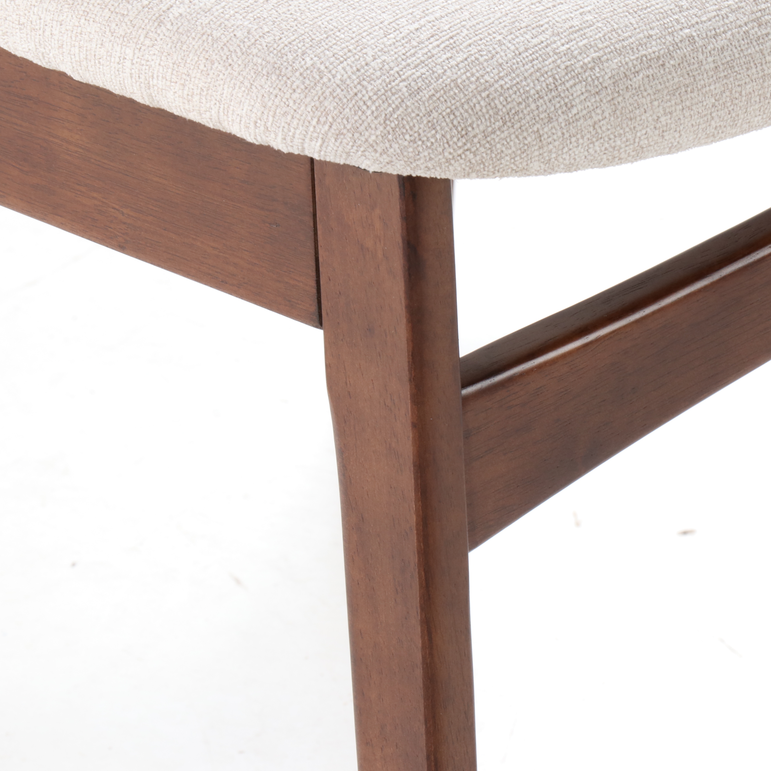 Article's "Nosh" Mid Century Modern Walnut Upholstered Dining Chairs