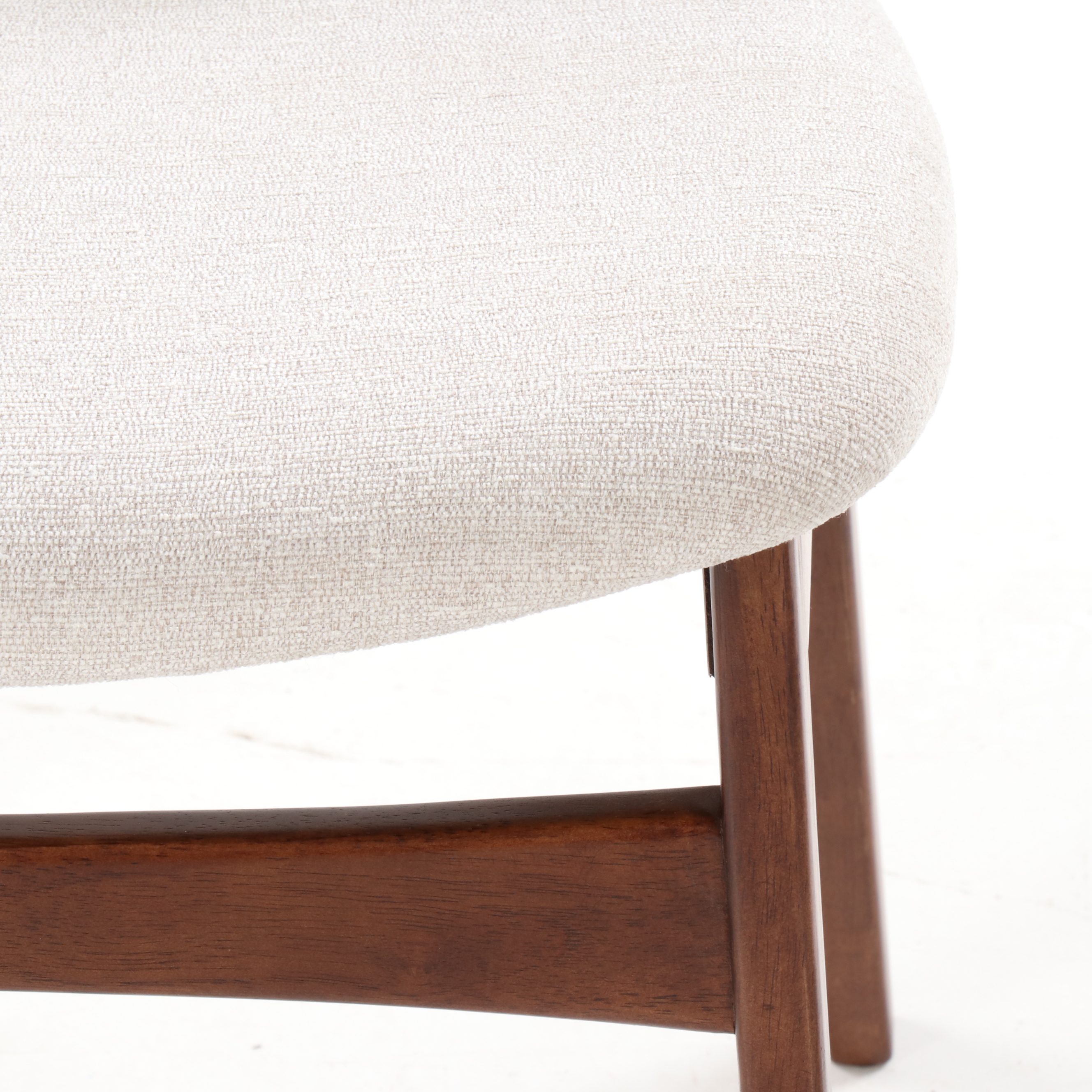 Article's "Nosh" Mid Century Modern Walnut Upholstered Dining Chairs
