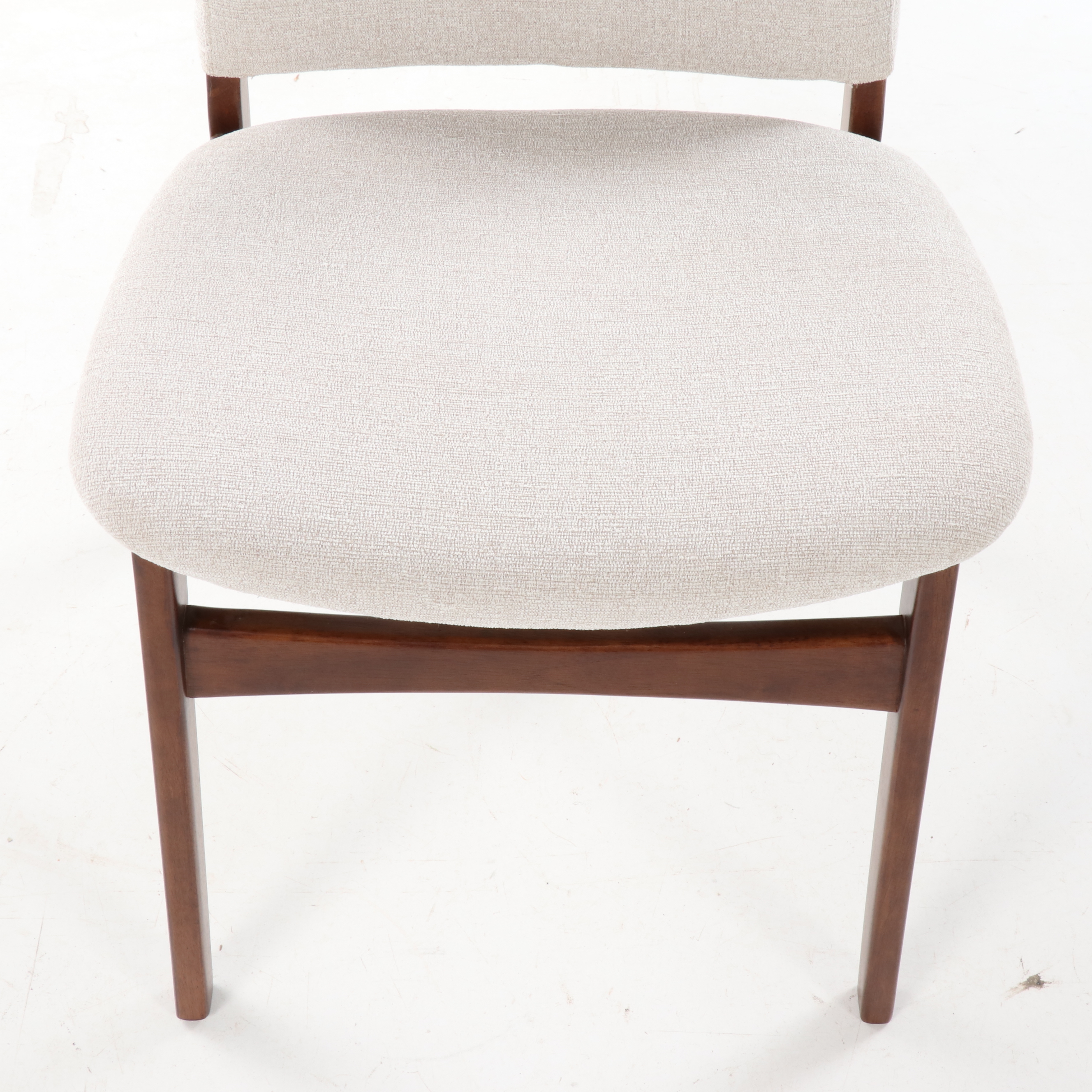 Article's "Nosh" Mid Century Modern Walnut Upholstered Dining Chairs