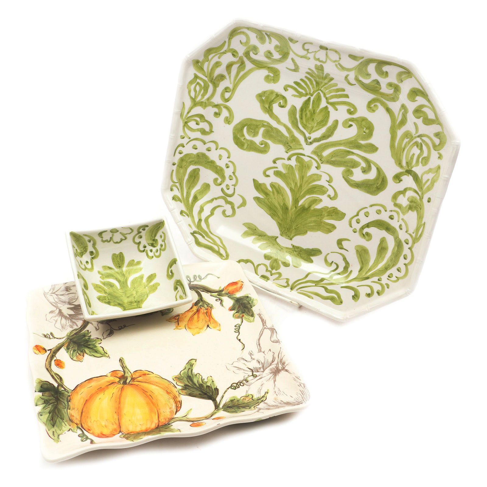 Maxcera "Pumpkin Flower" and The Mane Lion Ceramic Serveware