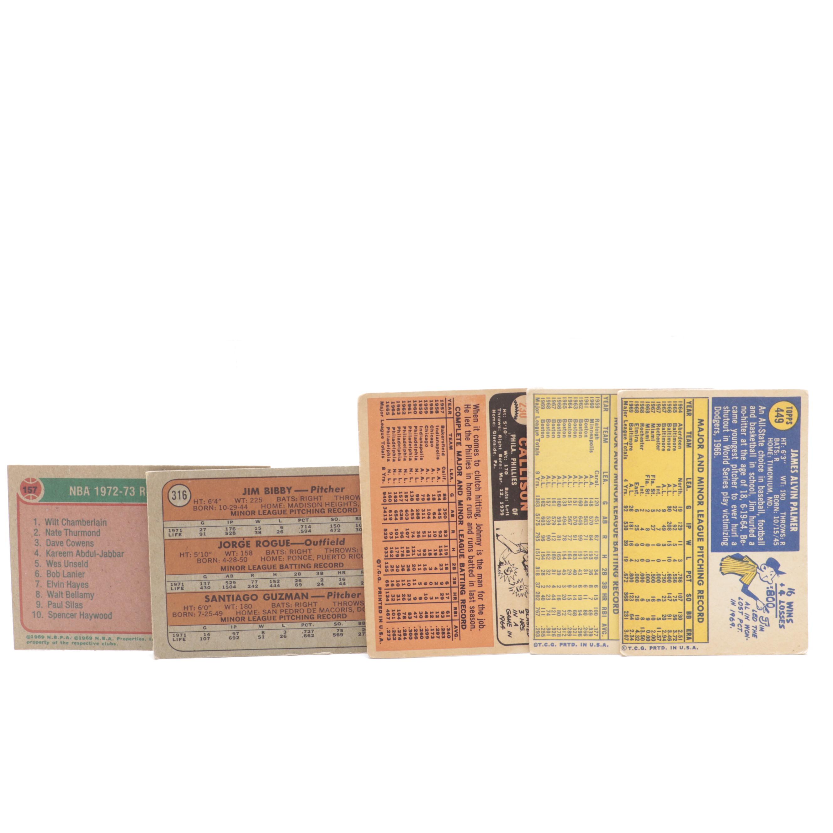 1966-1972 Topps and Fleer Baseball, Basketball, and Football Cards