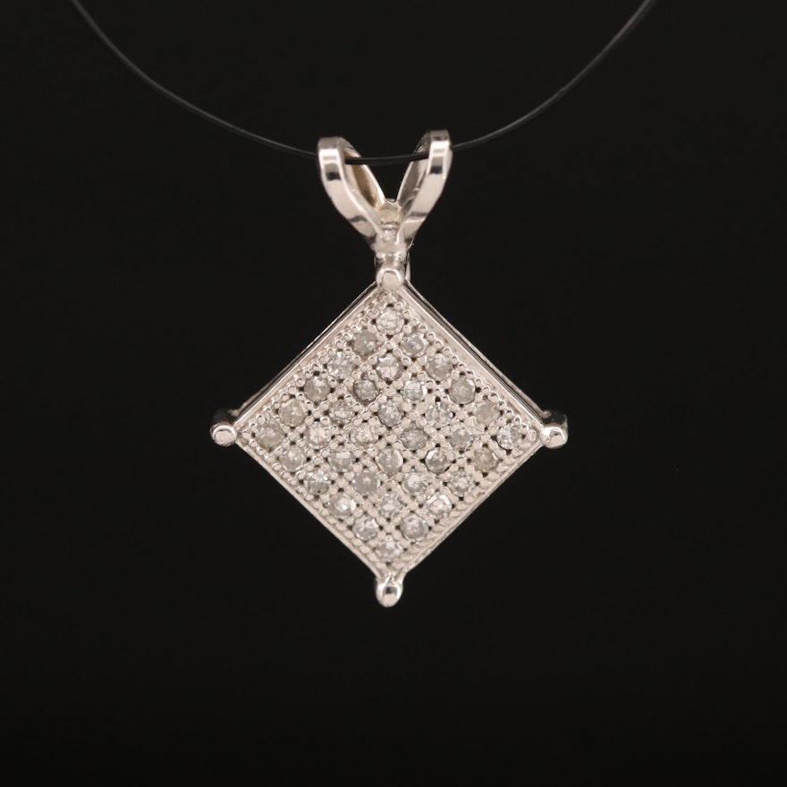 10K Diamond Lattice Pendant