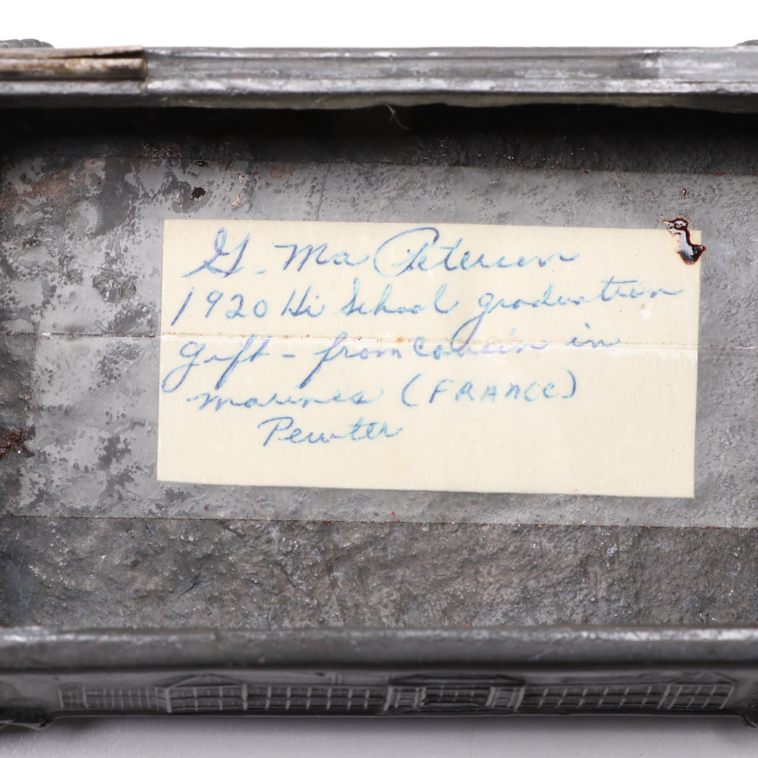 United States Capitol Building Metal Lidded Box, Early 20th Century