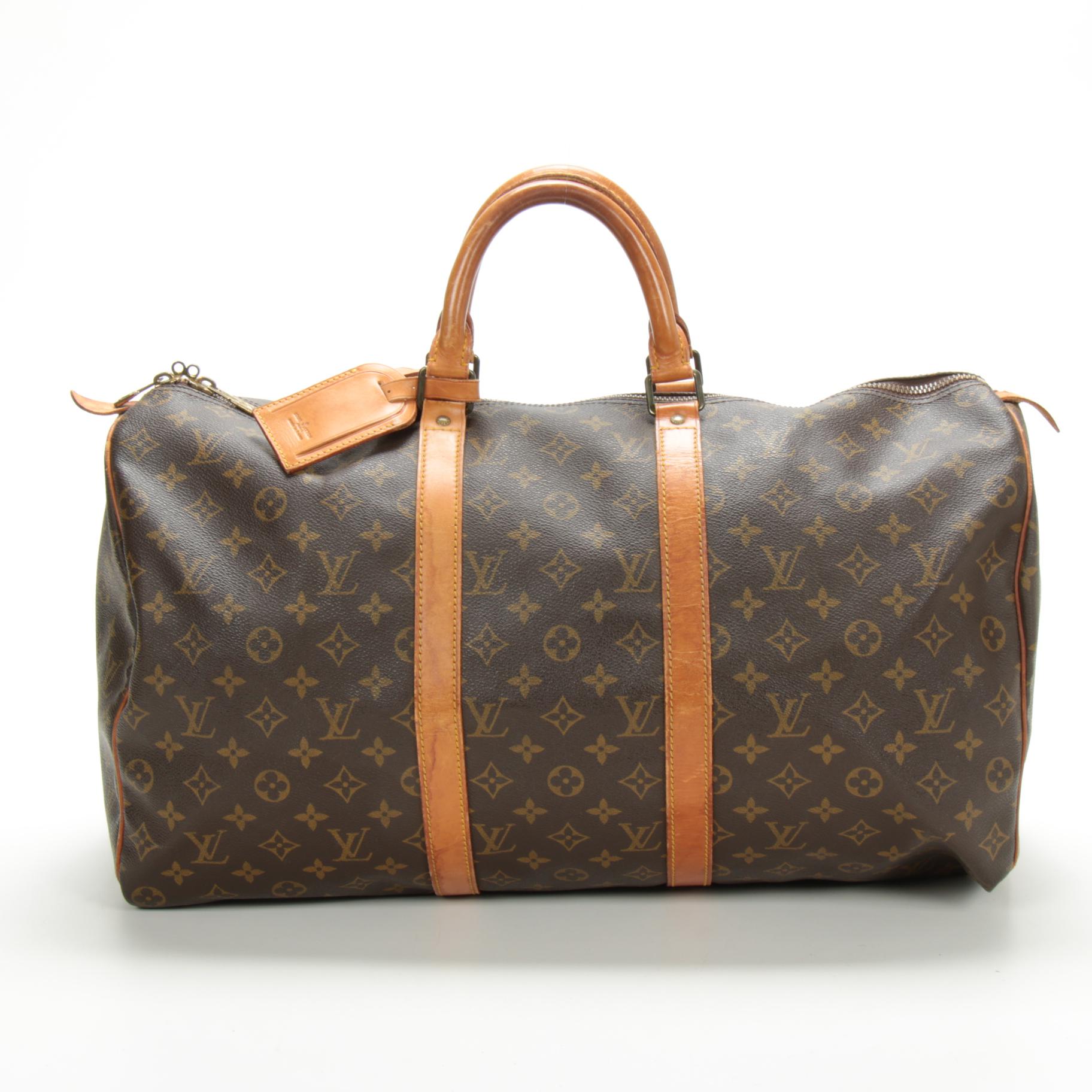 Louis Vuitton Keepall 50 in Monogram Canvas and Vachetta Leather
