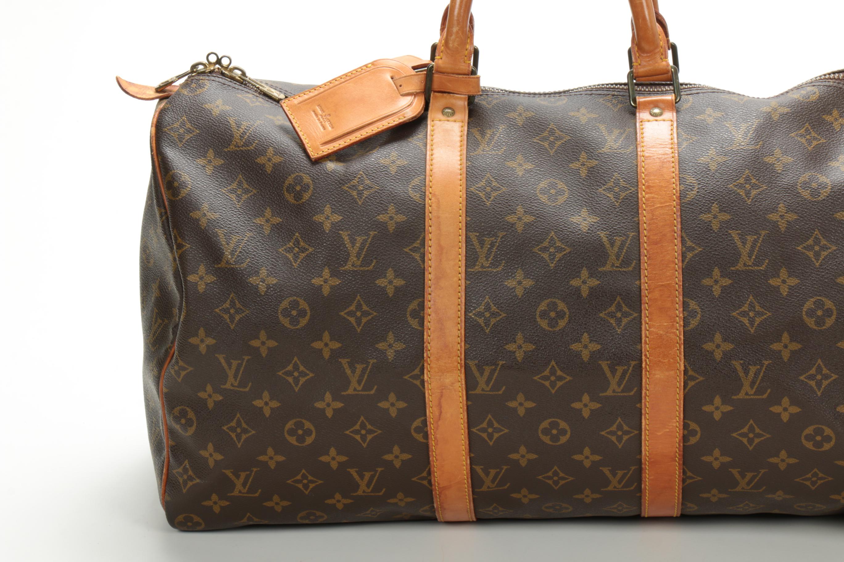 Louis Vuitton Keepall 50 in Monogram Canvas and Vachetta Leather