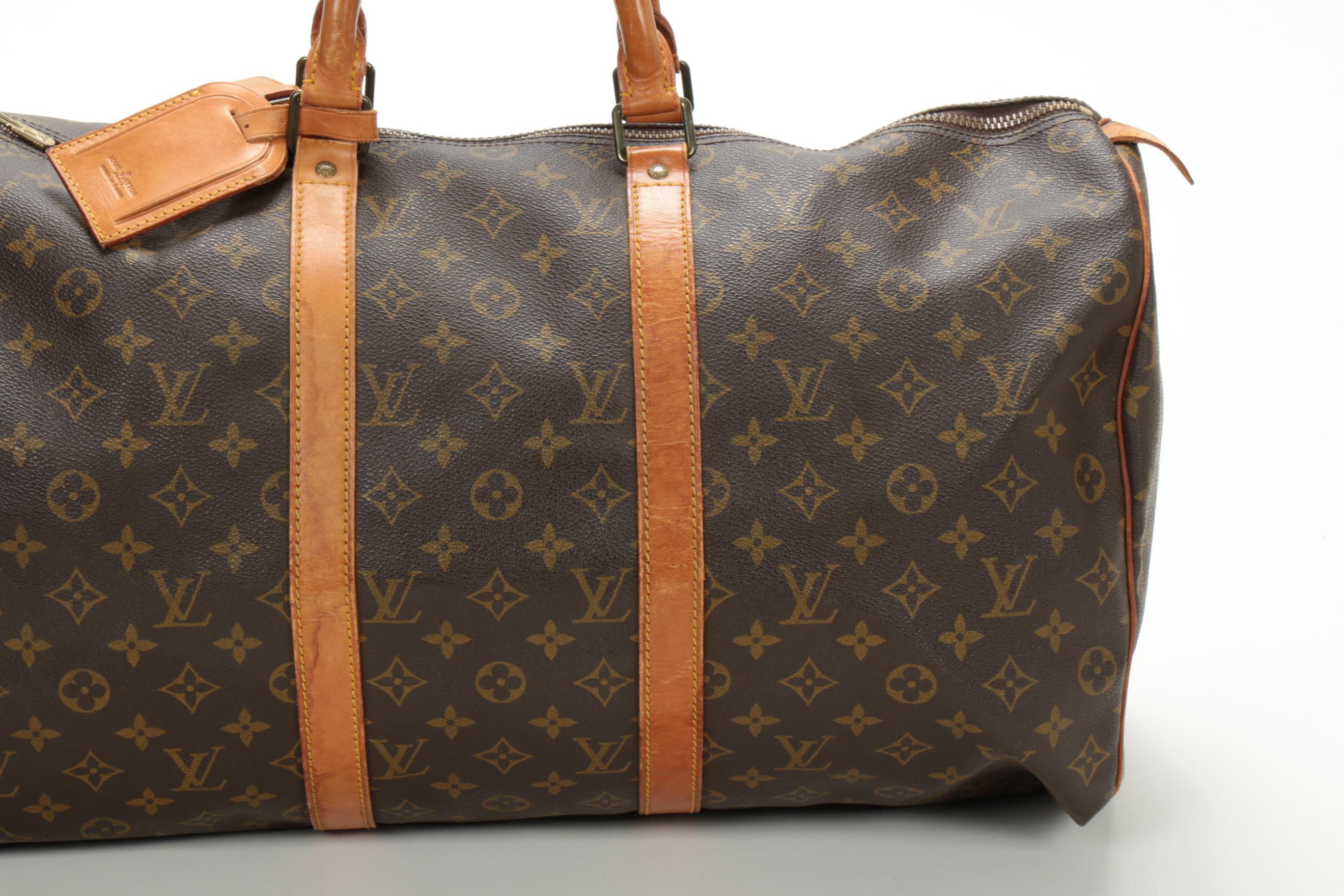 Louis Vuitton Keepall 50 in Monogram Canvas and Vachetta Leather