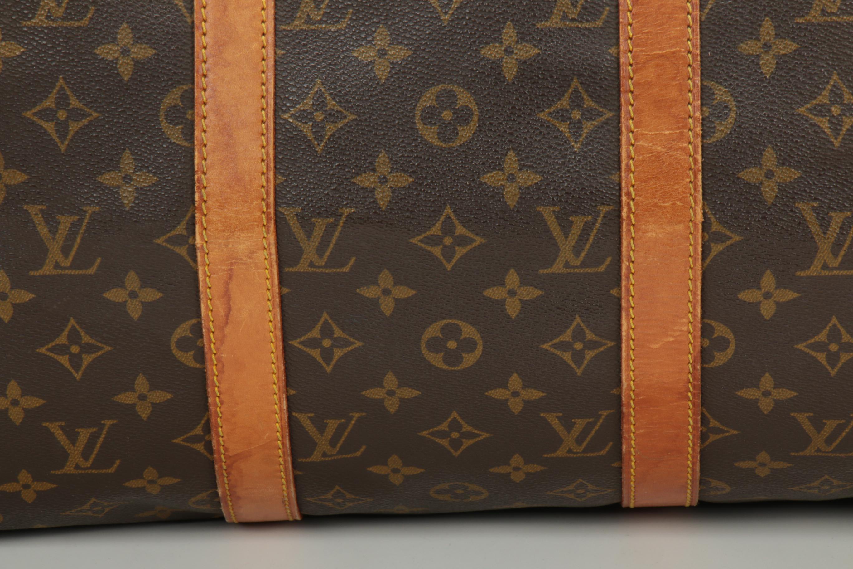 Louis Vuitton Keepall 50 in Monogram Canvas and Vachetta Leather